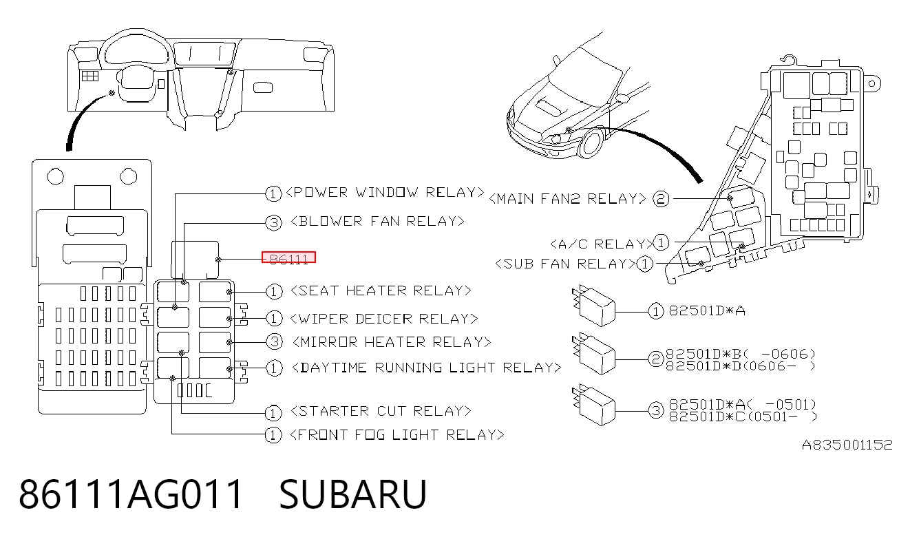 86111AG011 Subaru