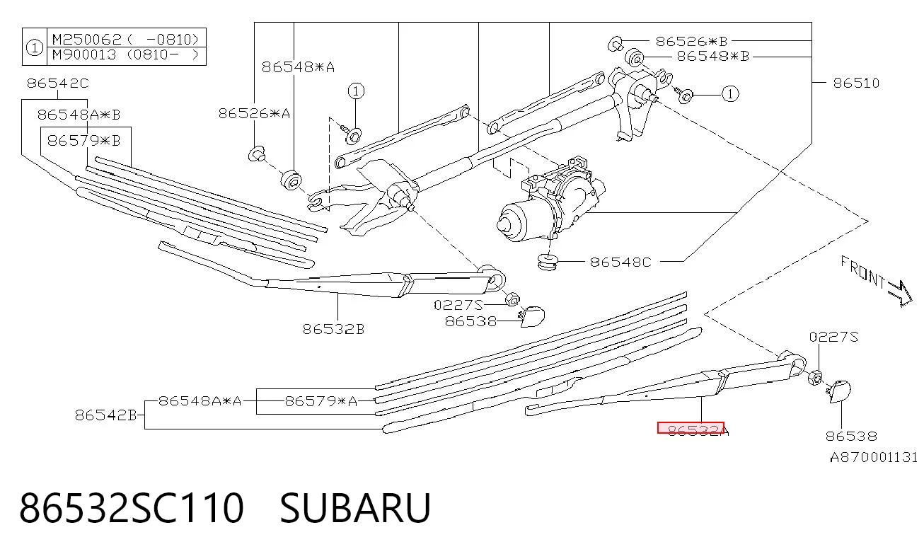 Comprar Brazo del limpiaparabrisas Subaru Forester III S12, SH a bajo precio