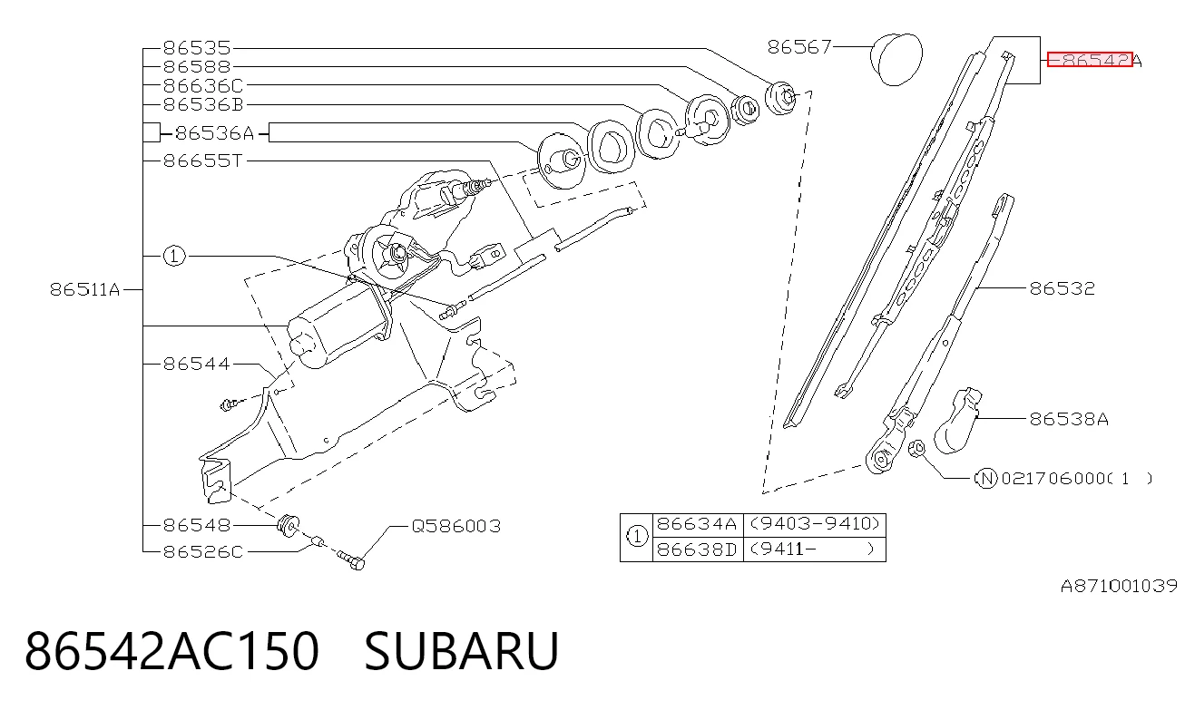 86542AC150 Subaru