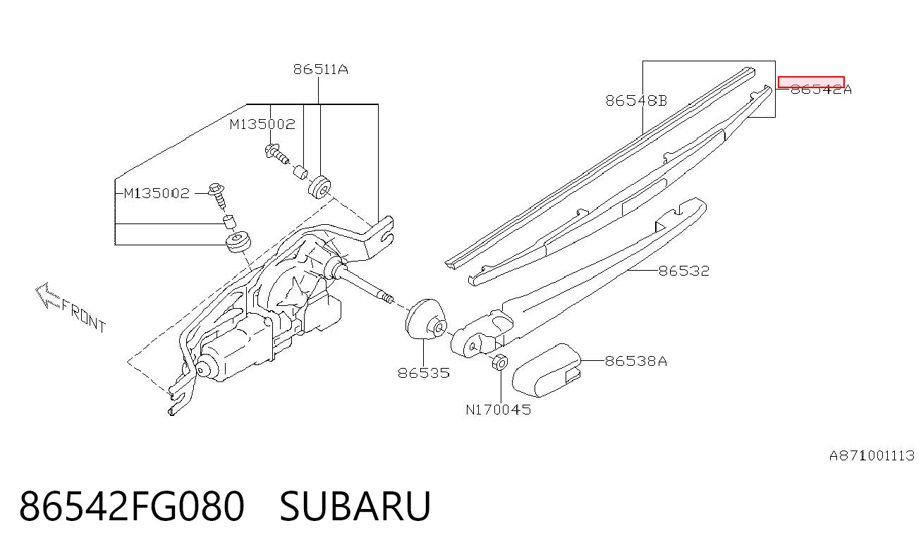 86542FG080 Subaru