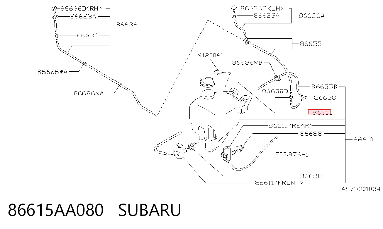 86615AA080 Subaru
