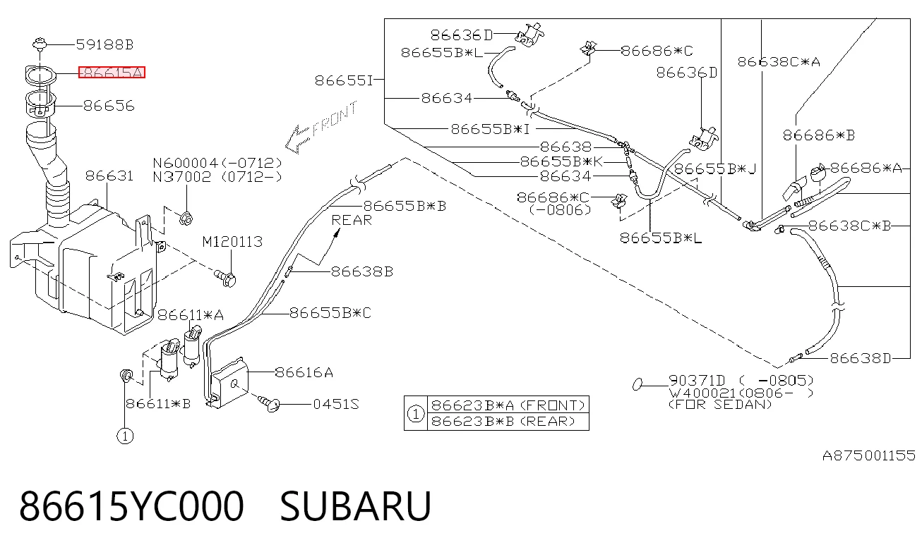 Deposito de limpiaparabrisas Subaru XV I SUV (GP) (2012 - 2017) precio, desde 6,38 EUR