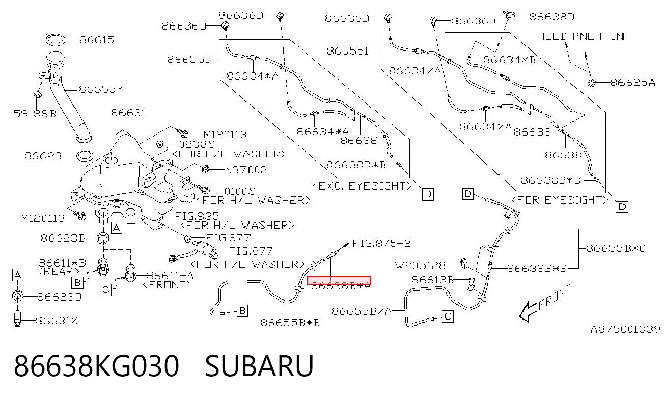 86638KG030 Subaru