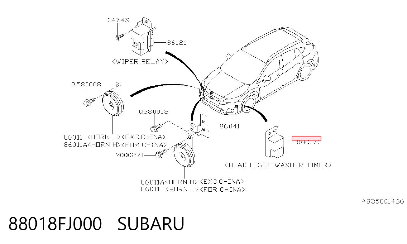 88018FJ000 Subaru 