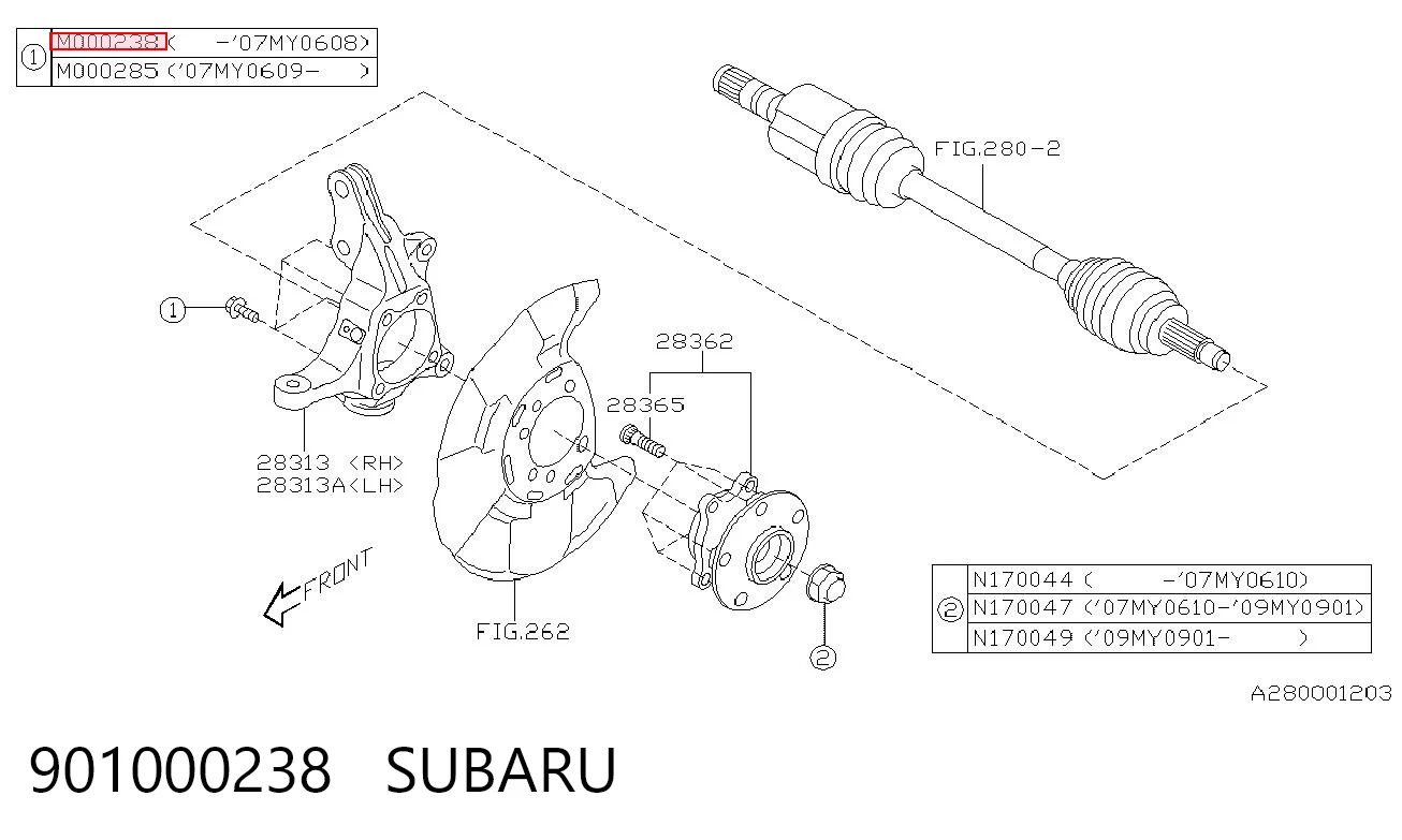 901000238 Subaru 