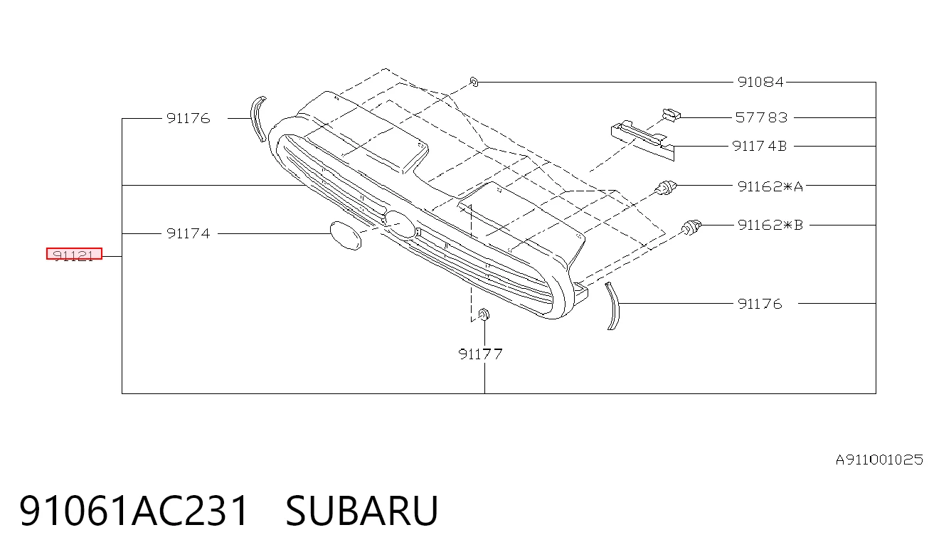 Comprar Parrilla del radiador Subaru Legacy II BD, BG a bajo precio