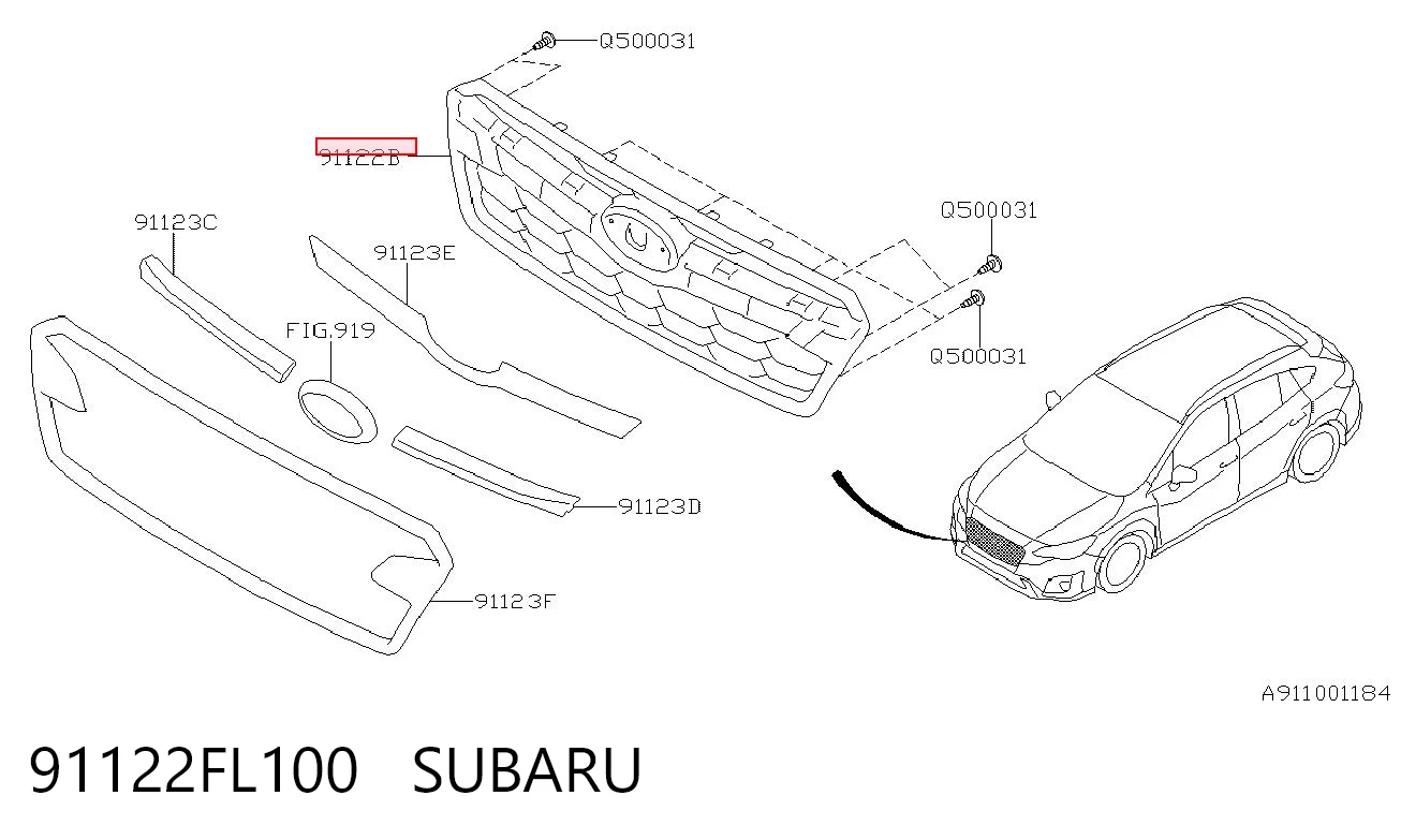 91122FL100 Subaru Calandra