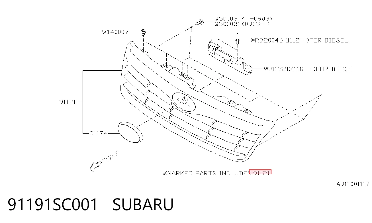 91191SC001 Subaru
