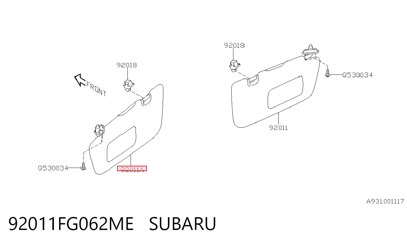 92011FG062ME Subaru