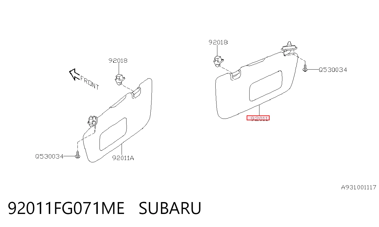 Visera para Subaru Impreza III GH