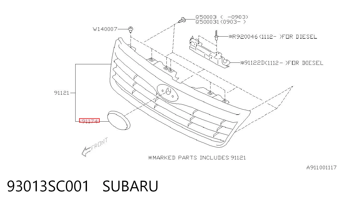 93013SC001 Subaru