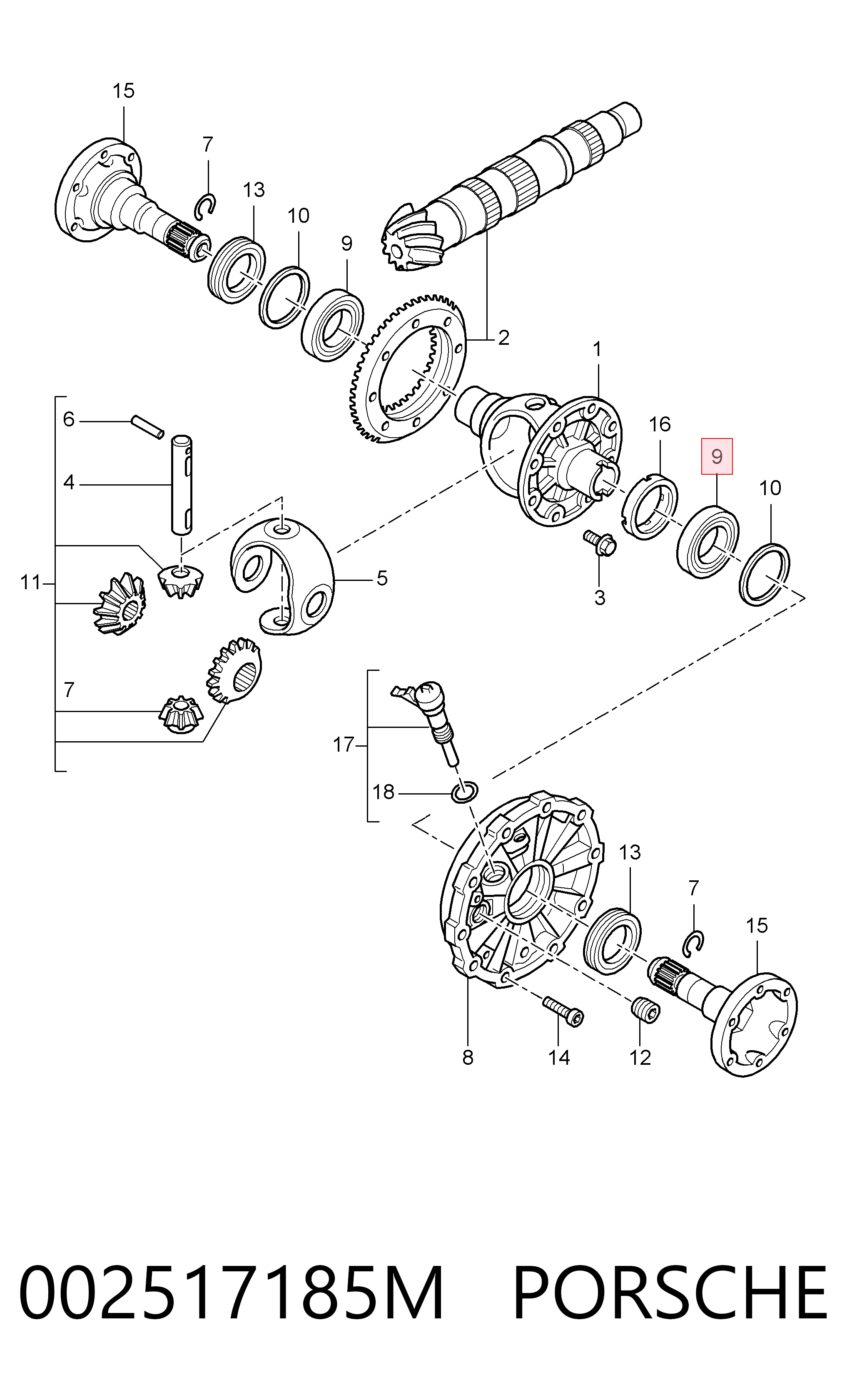 Rodamiento caja de cambios para Audi A4 8W2, 8WC