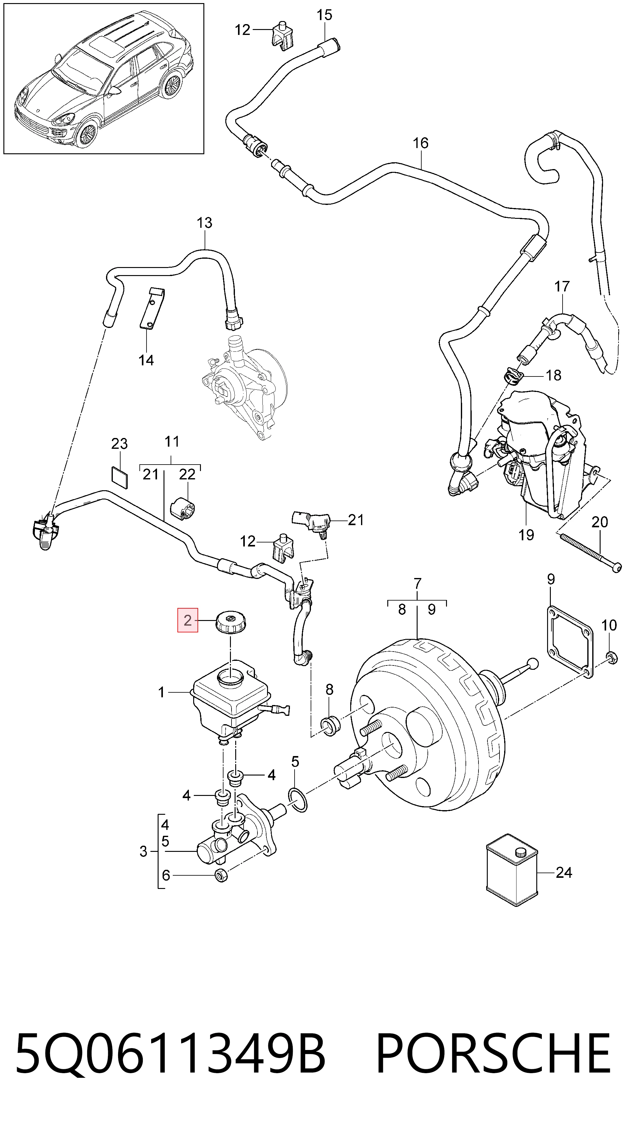 5Q0611349B Porsche