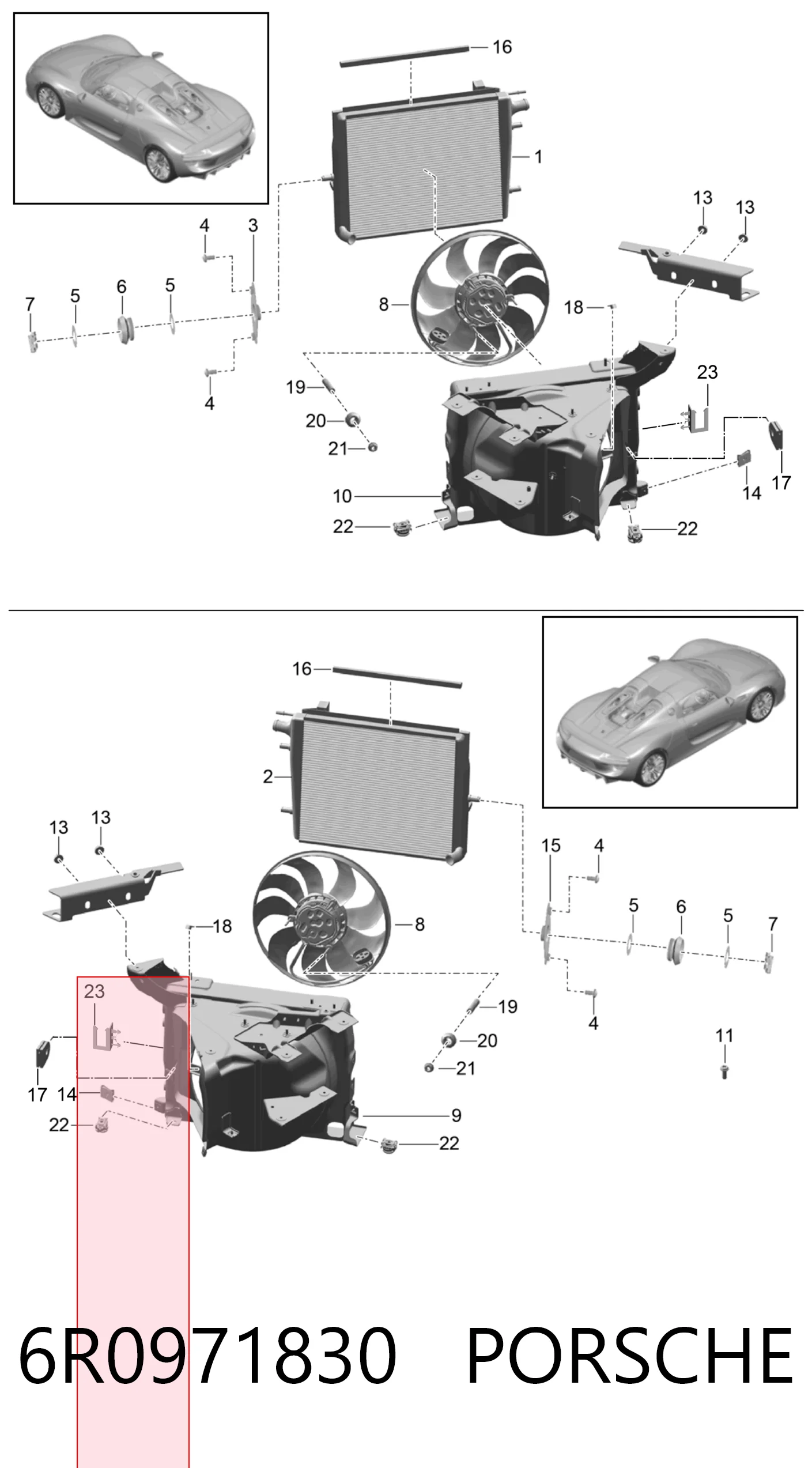 6R0971830 Porsche