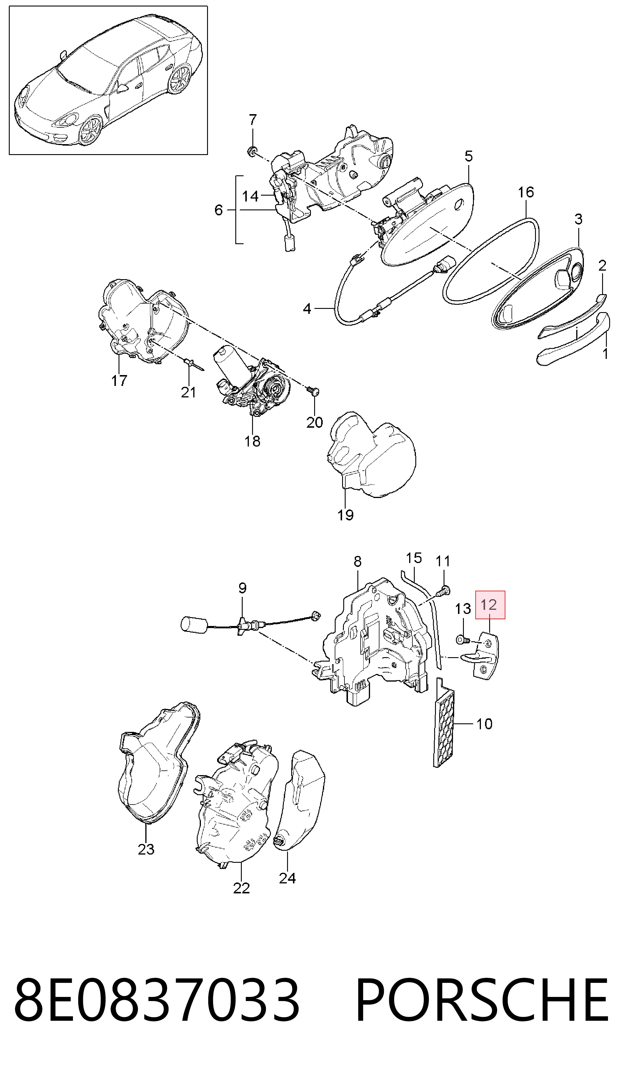 8E0837033 Porsche