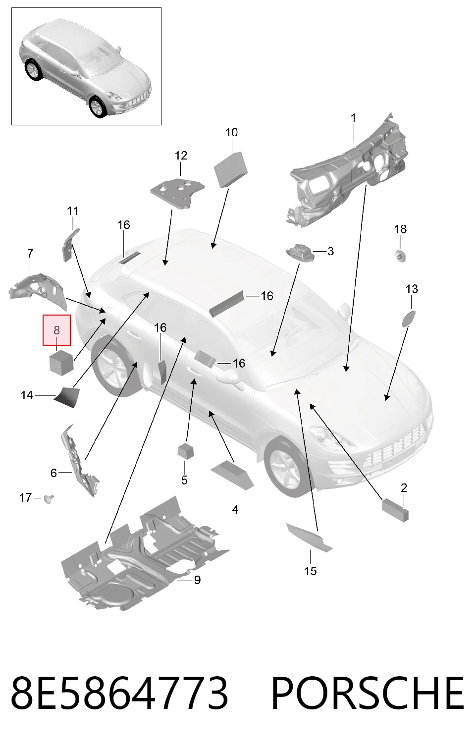8E5864773 Porsche