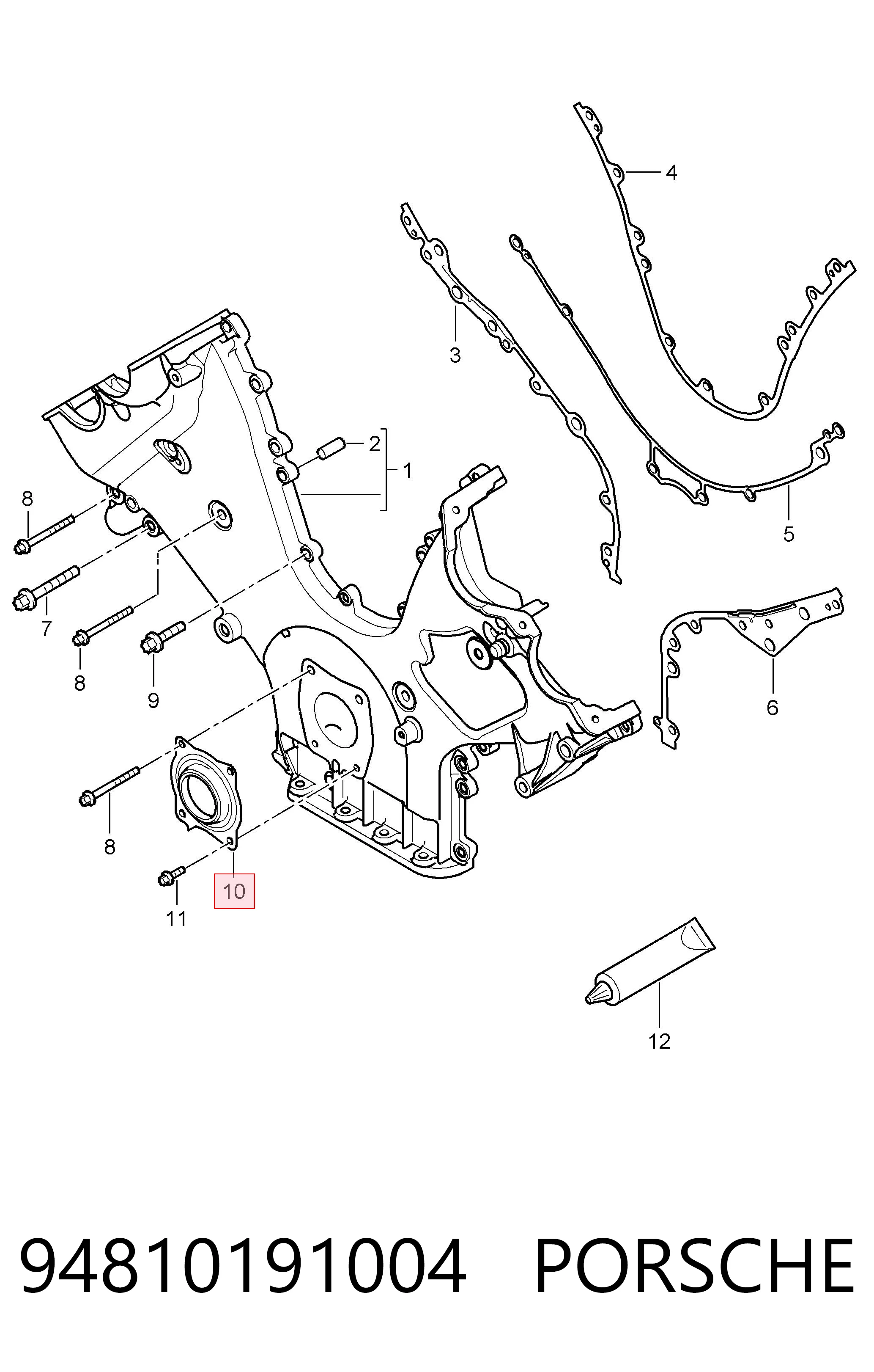 Retén de cigüeñal frontal VAG 94810191020 precio, desde 46,92 EUR