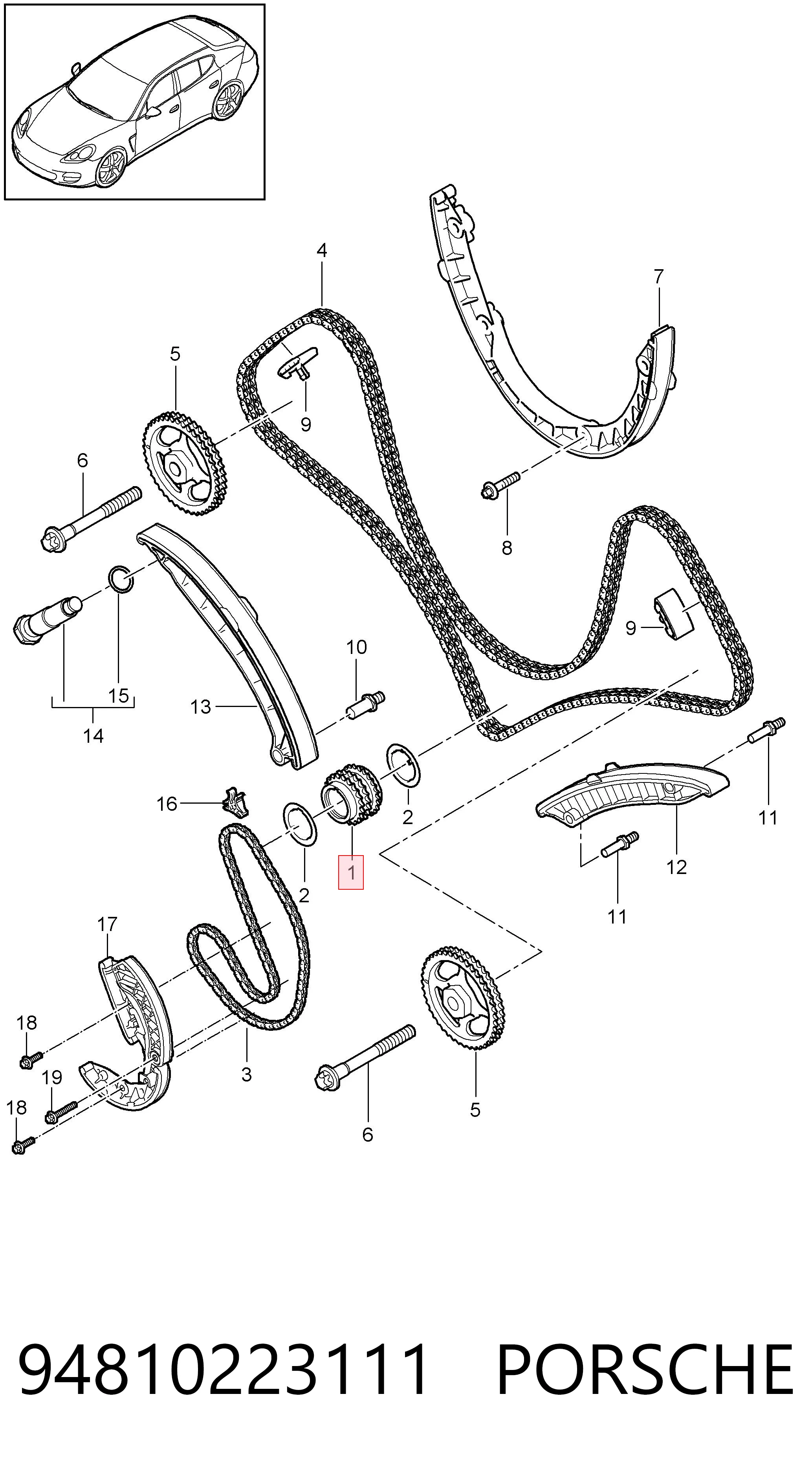 Piñón del cigüeñal  para Porsche Cayenne  955