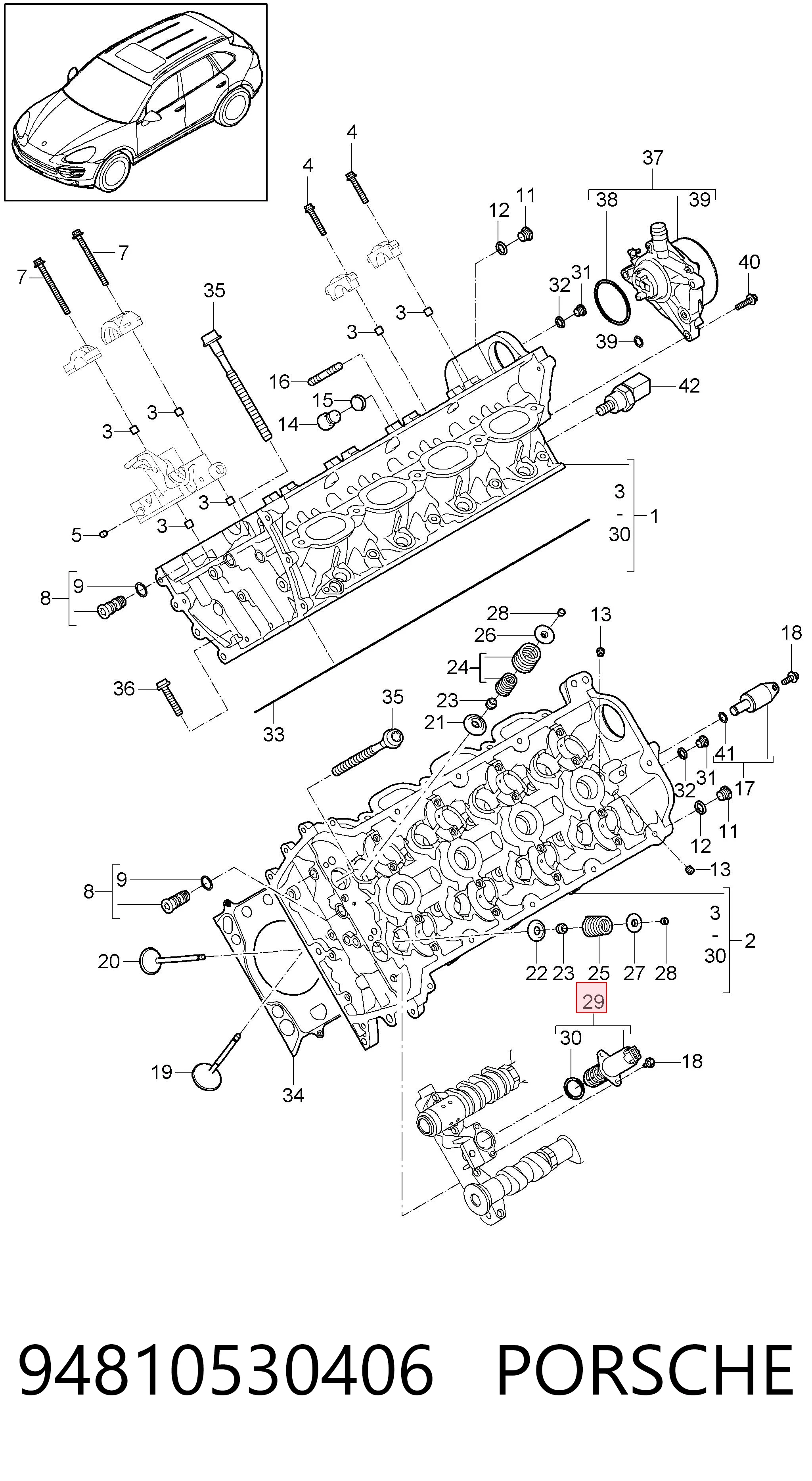 94810530405 VAG Válvula control, ajuste de levas