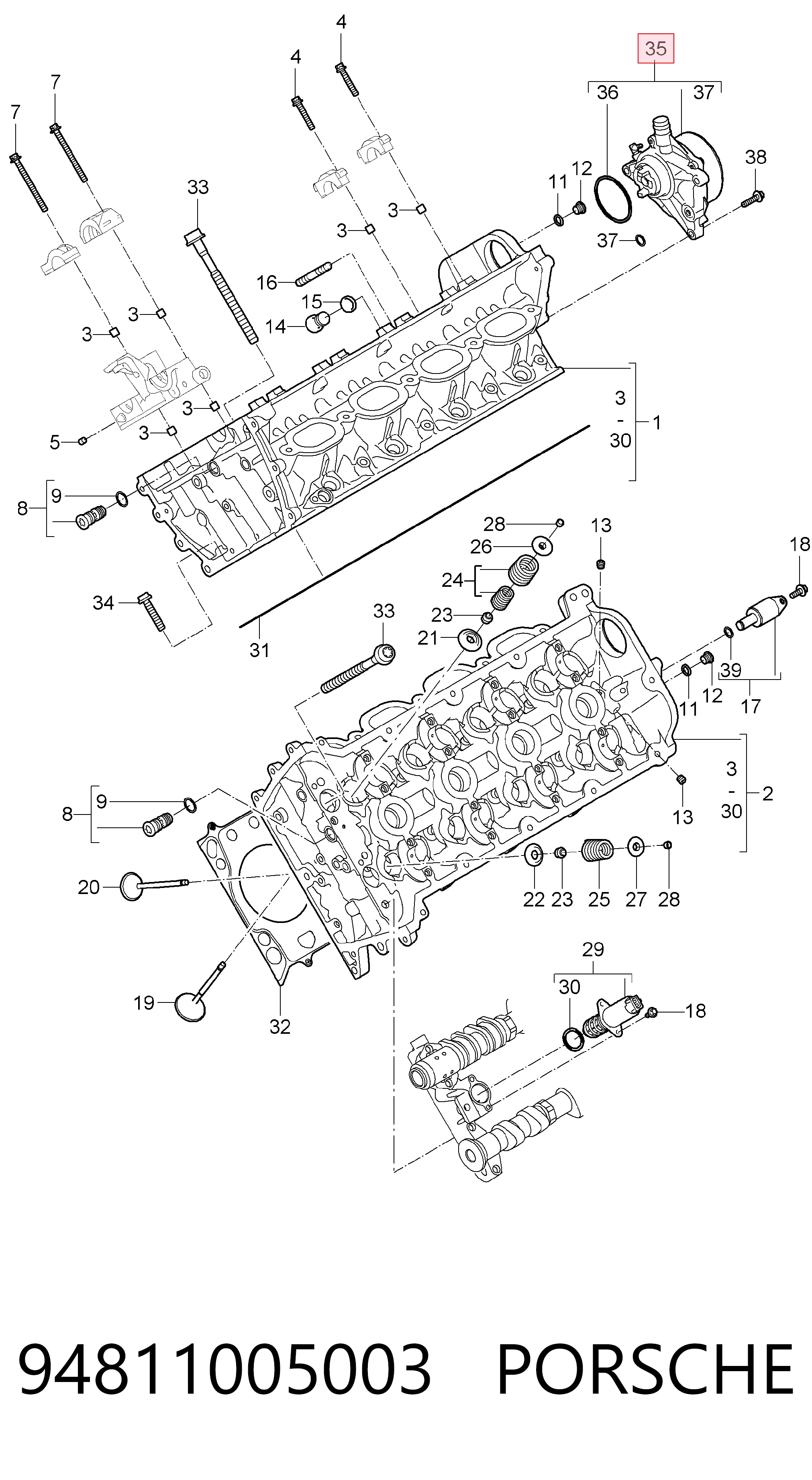 94811005003 Porsche Bomba de vacío de frenado