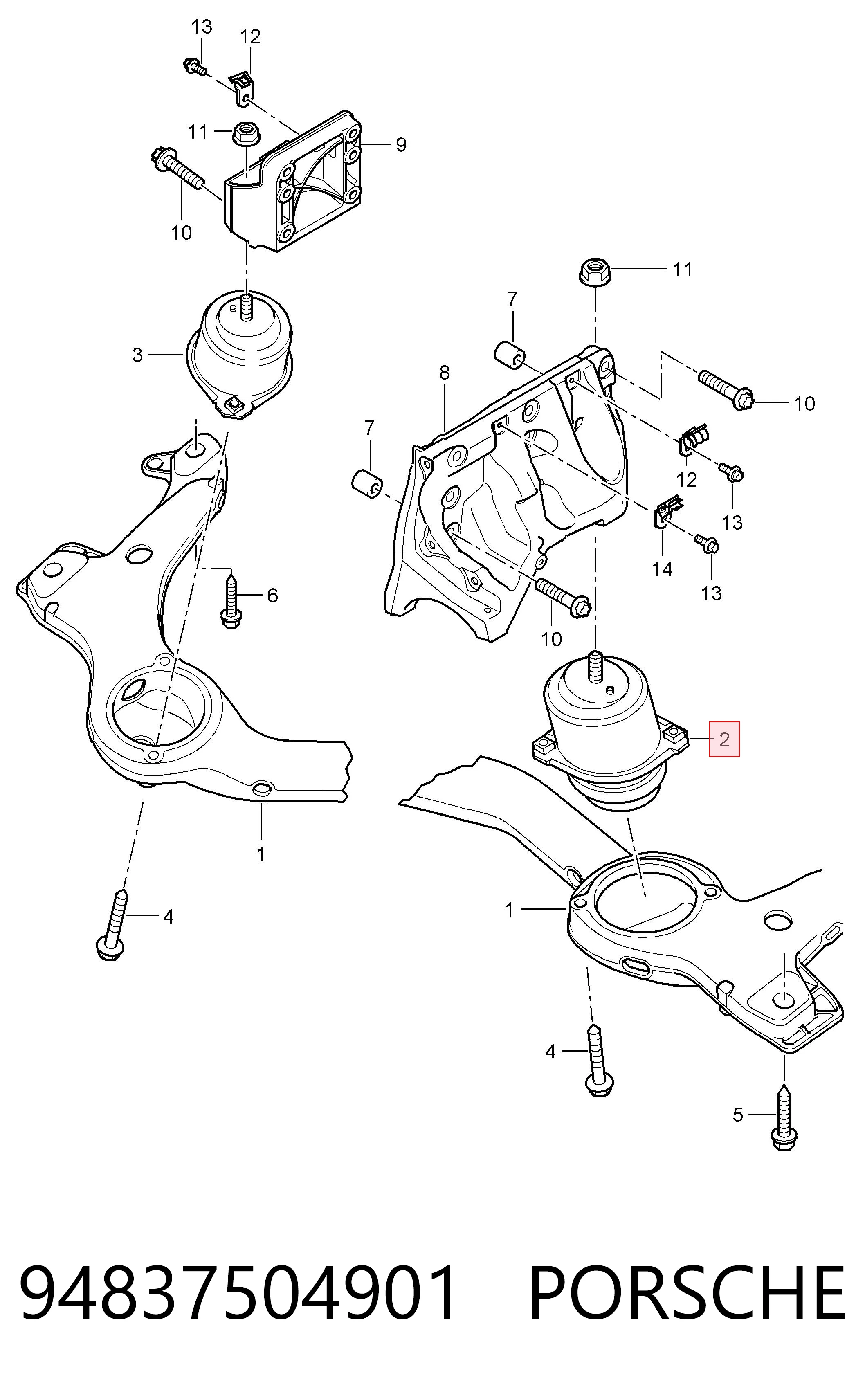 Comprar 94837504901 VAG Soporte izquierdo del motor