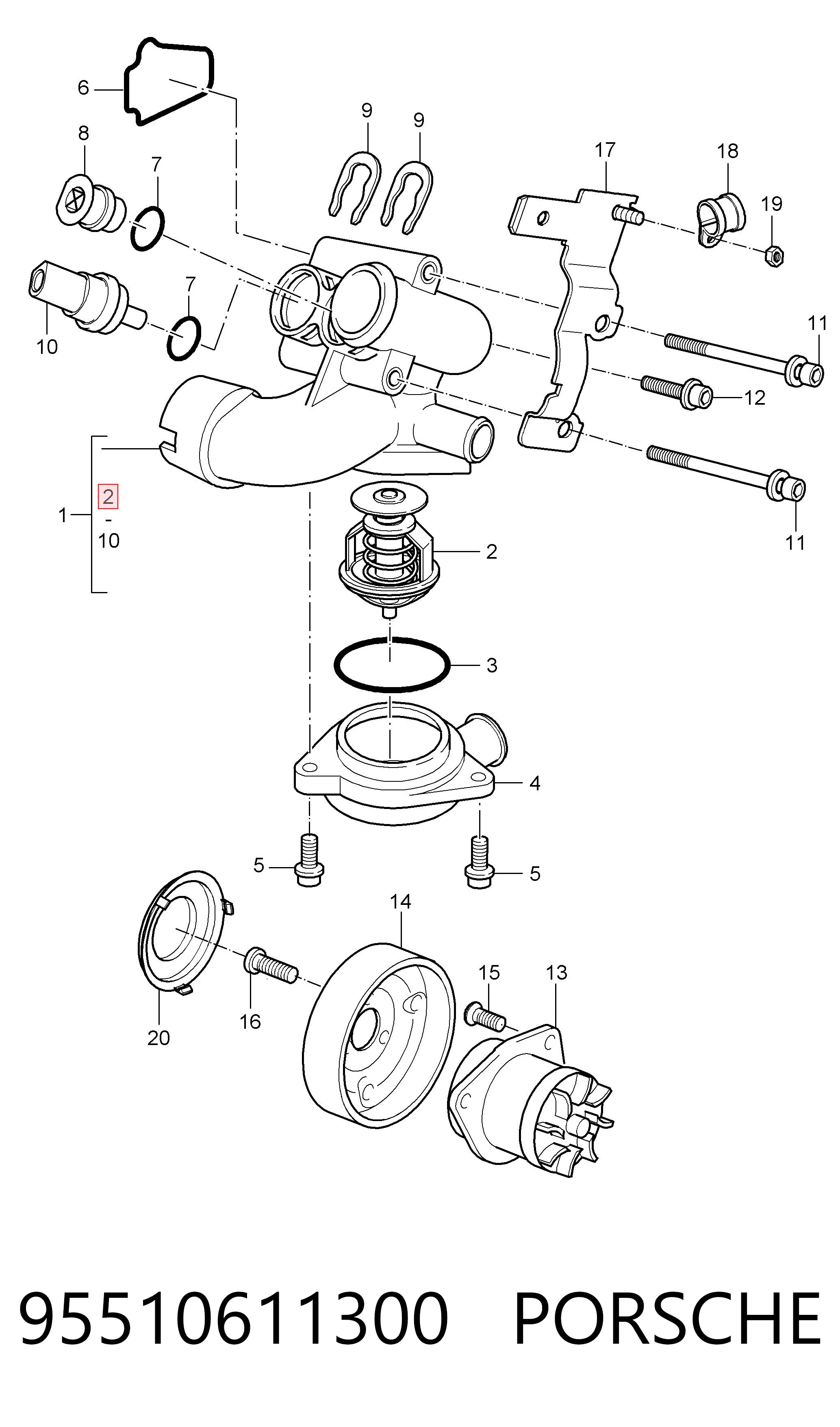 Termostato refrigerante Volkswagen Transporter  desde 13,84 €