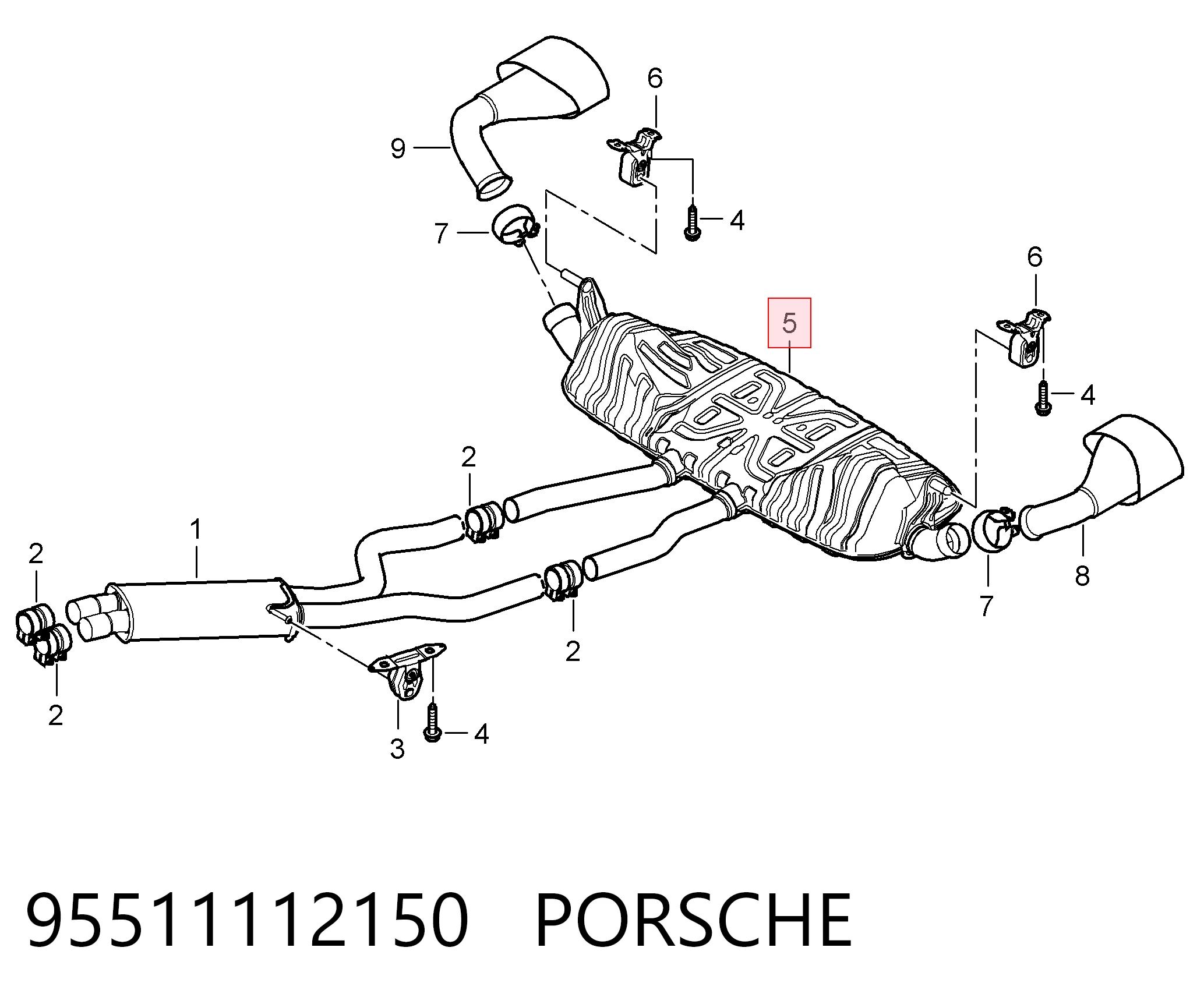 Comprar Silenciador trasero Porsche Cayenne  955 a bajo precio