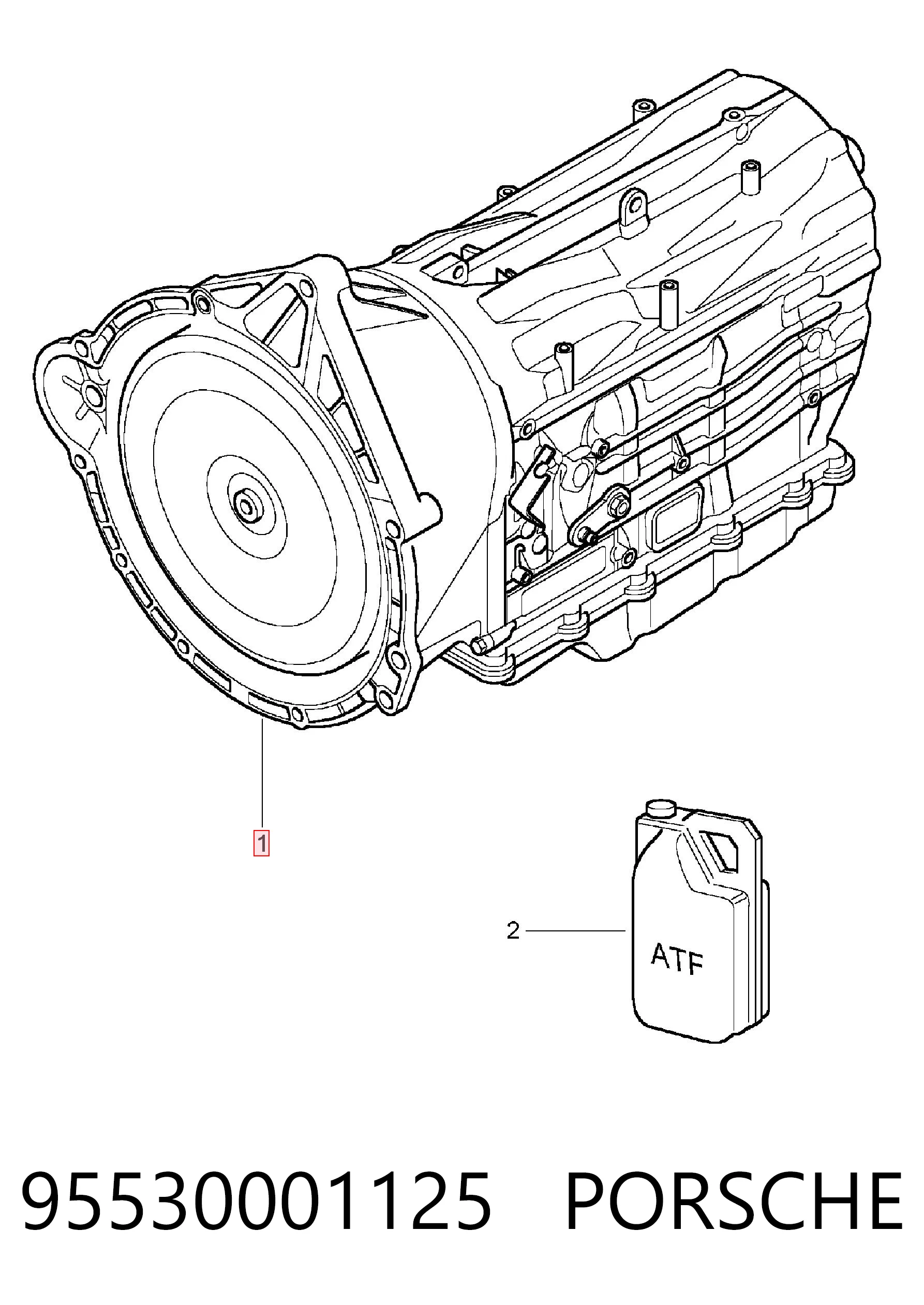 Transmisión automática ensamblada PORSCHE 95530001125