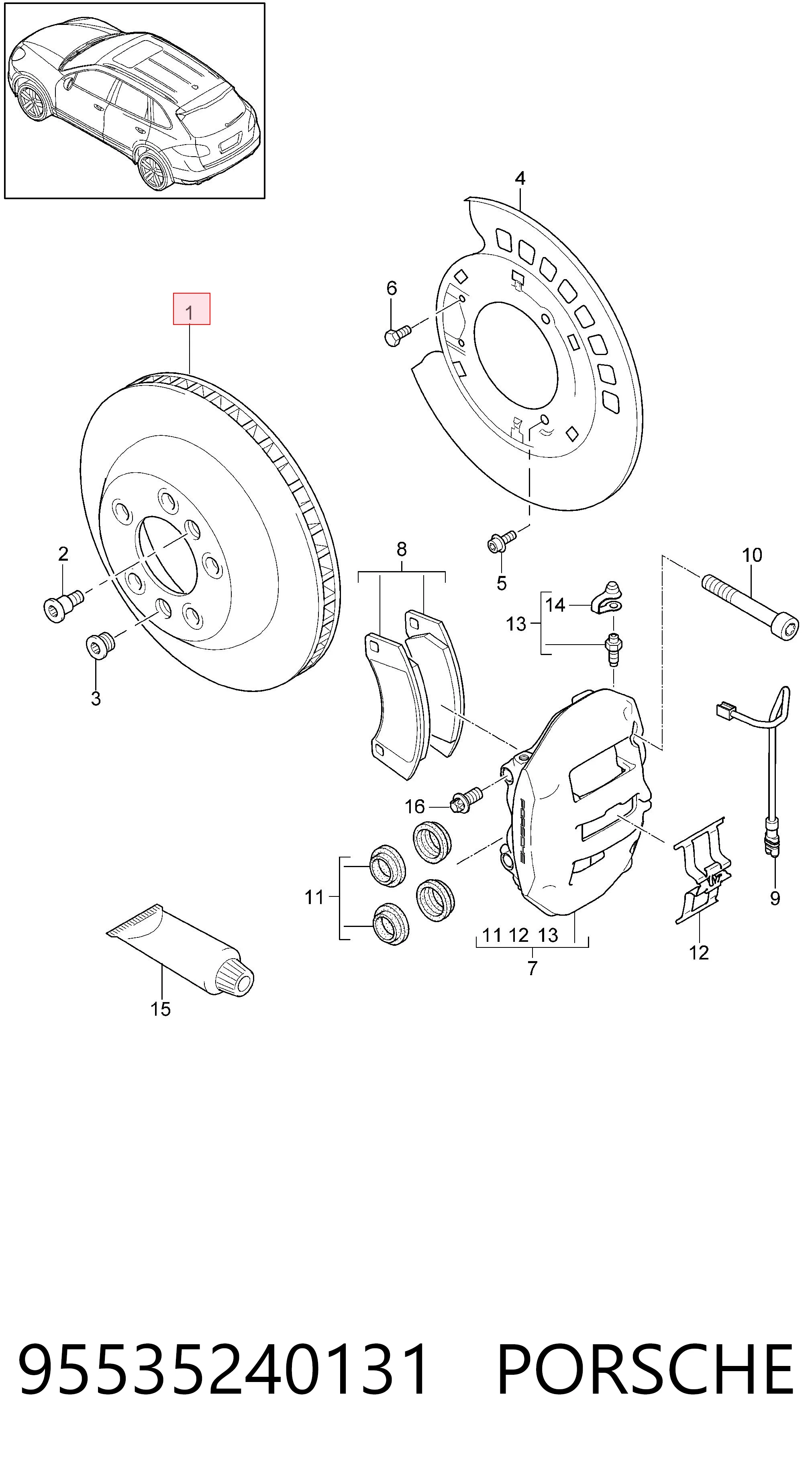 95535240131 Porsche