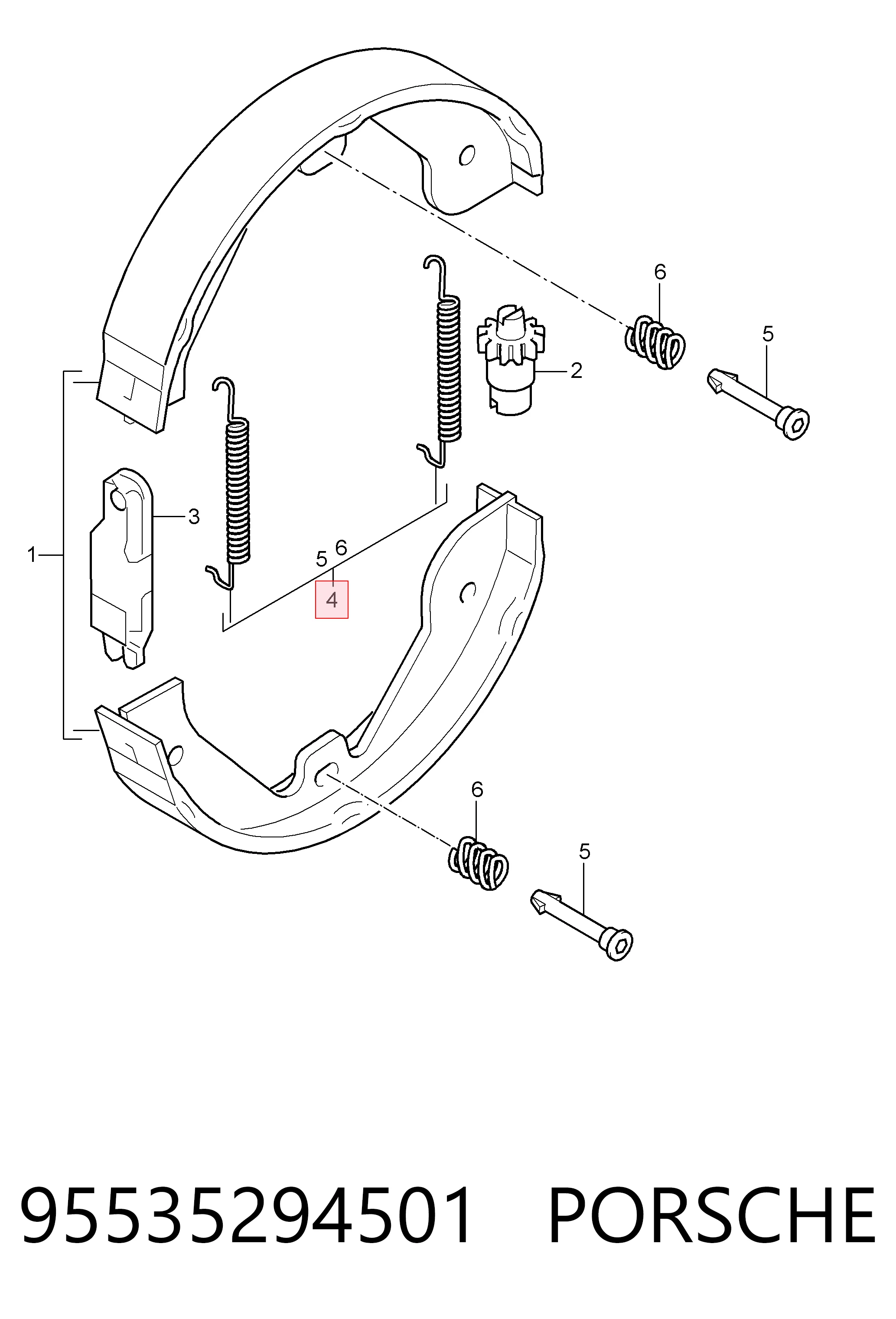 Juego de montaje, zapatas de freno traseras BMW 3 (1999-2005)