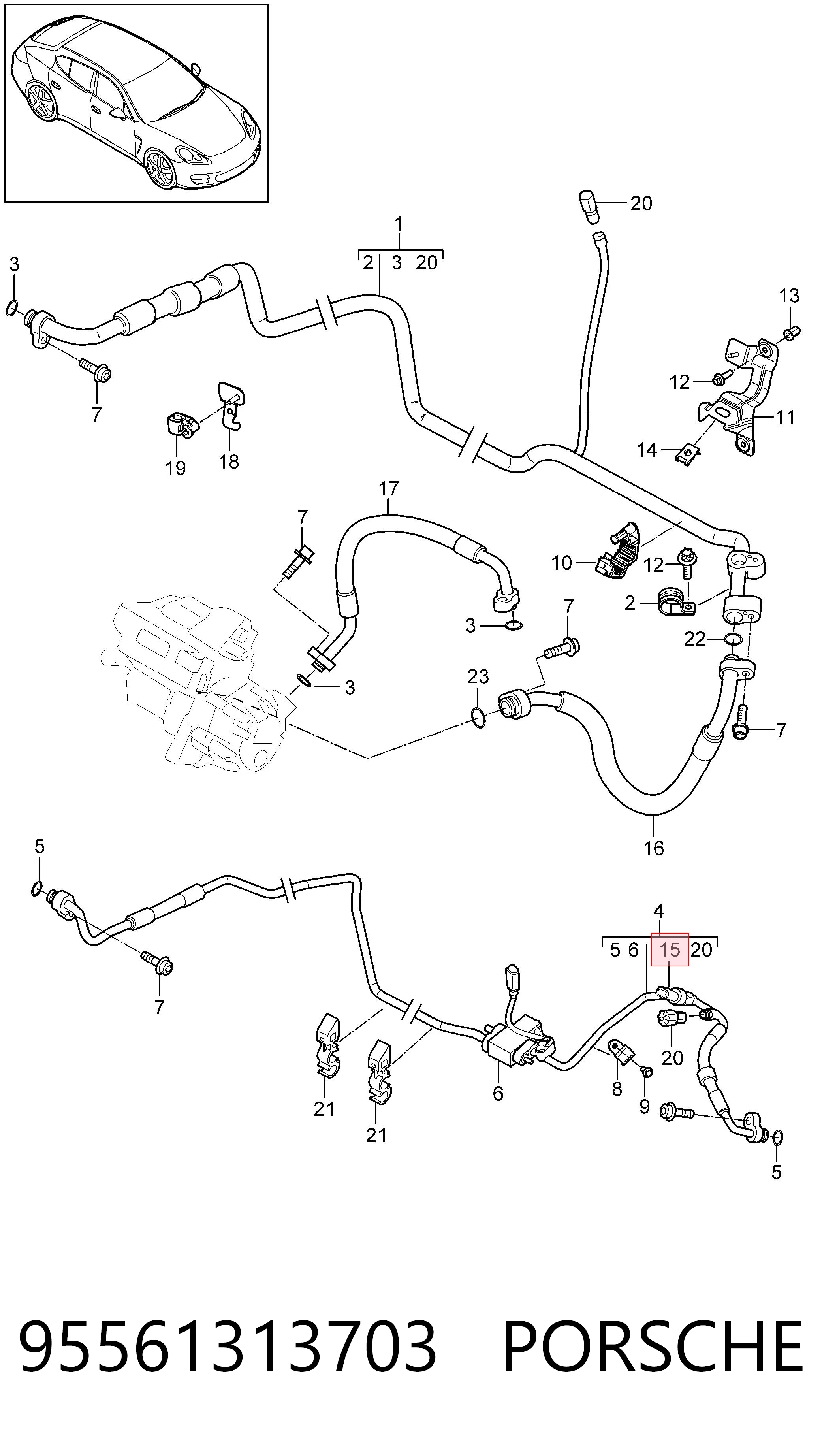 Sensor AC para Porsche Cayenne II (92A)