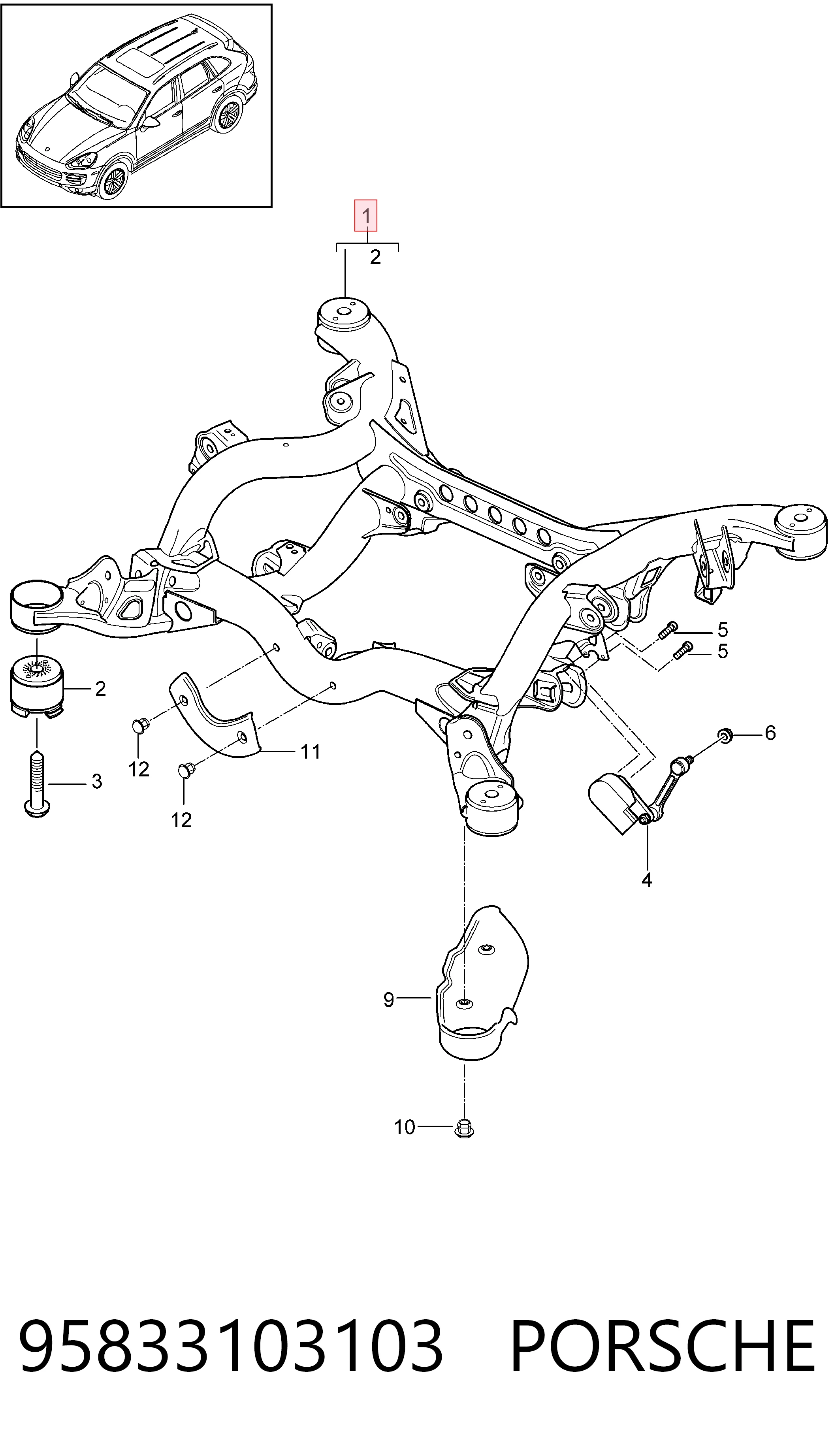 Comprar Puente trasero Porsche Cayenne II 92A
