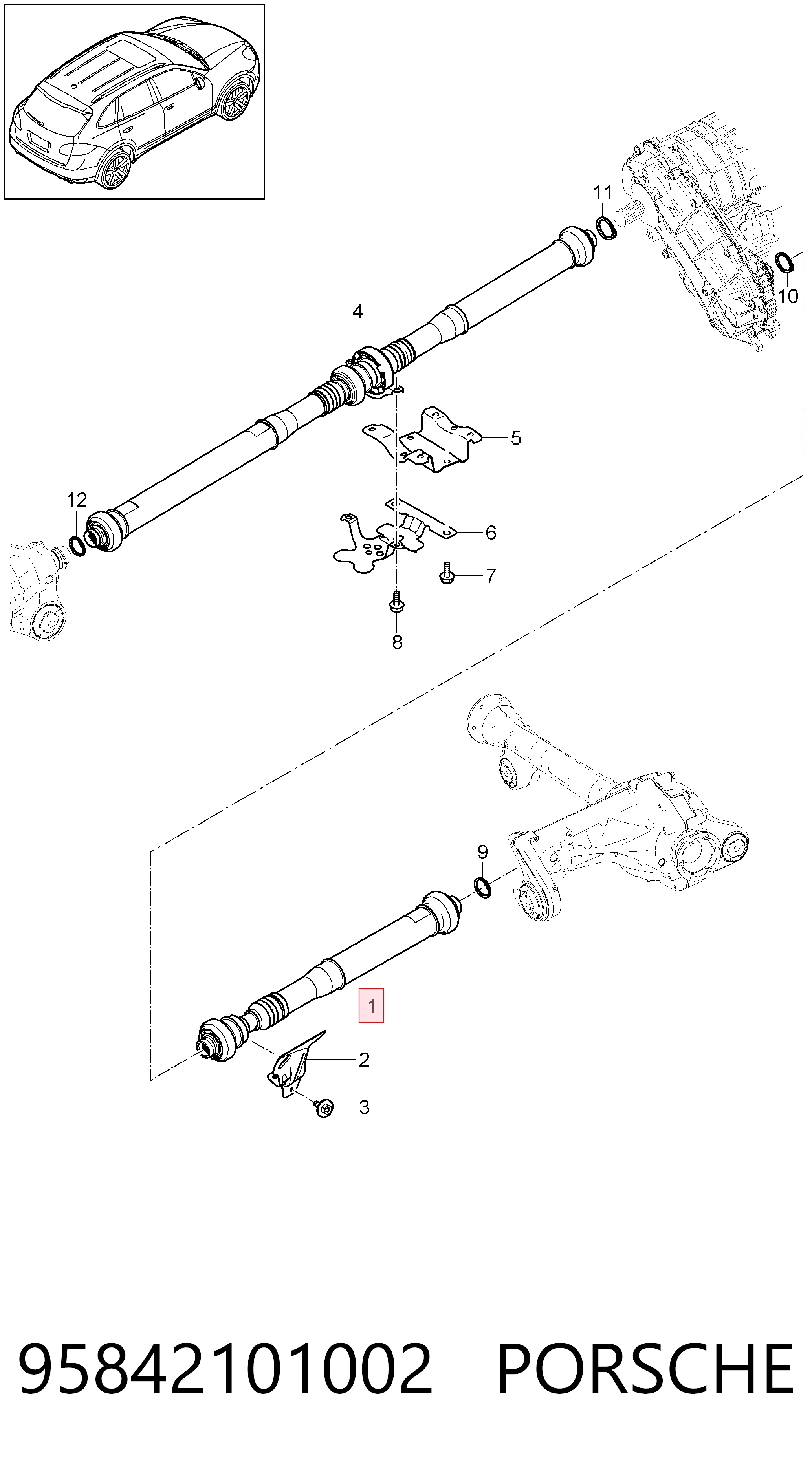 Árbol de transmisión delantero Volkswagen Touareg II SUV (7P5, 7P6) (2010 - 2017) precio, desde 386,23 EUR