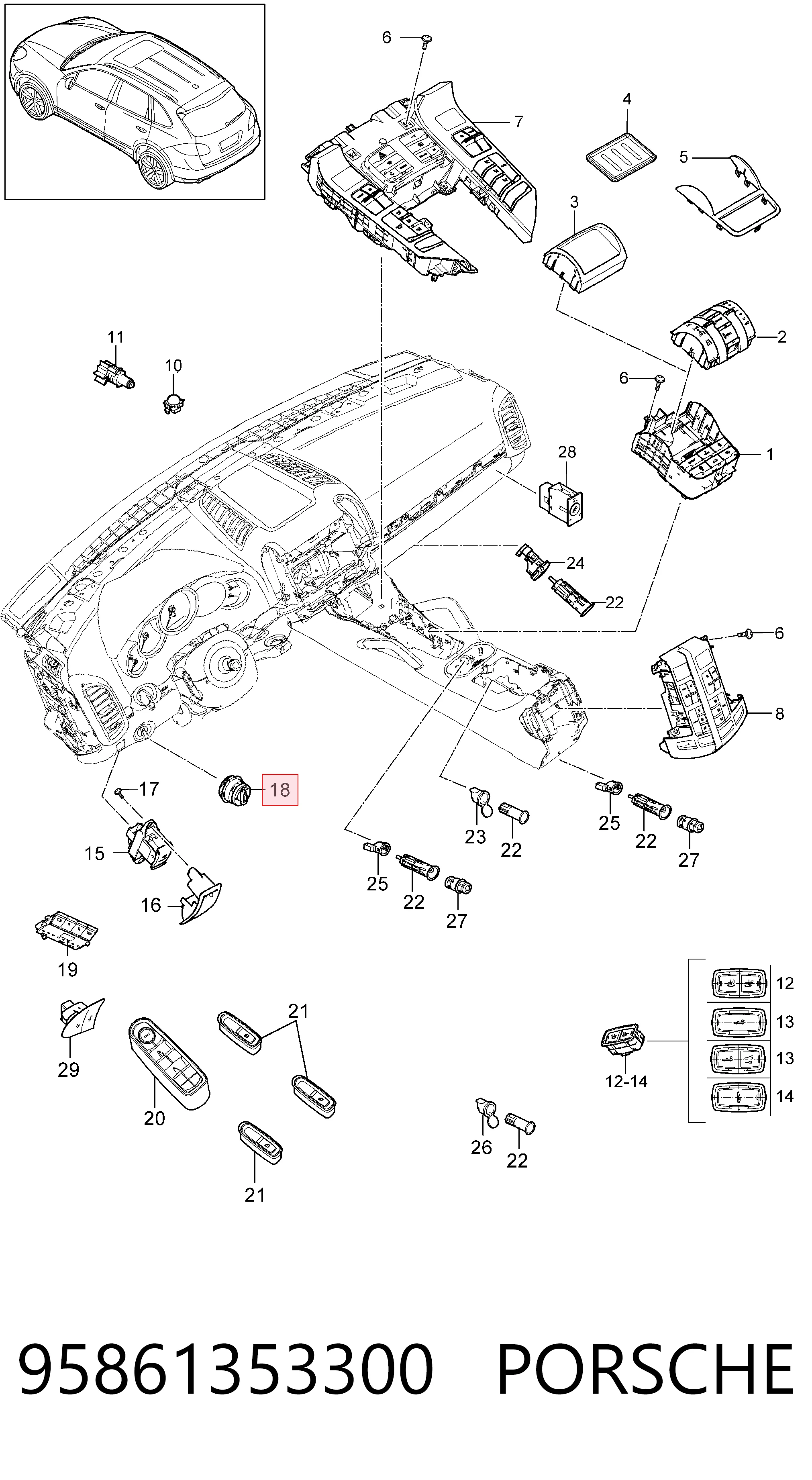 95861353300 Porsche 