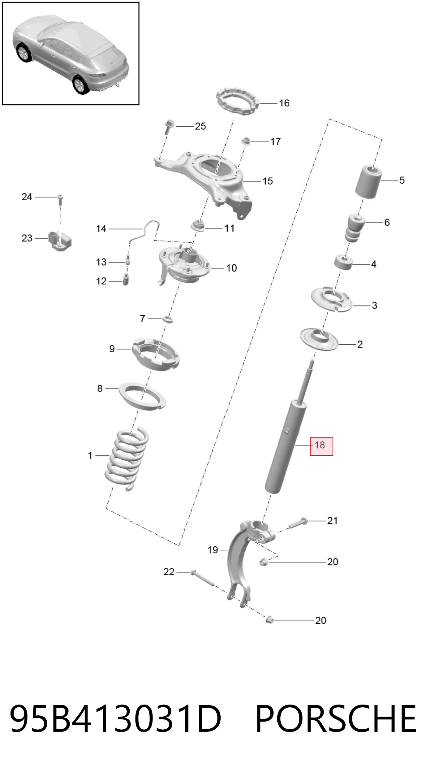 Comprar 95B413031AD VAG Amortiguador