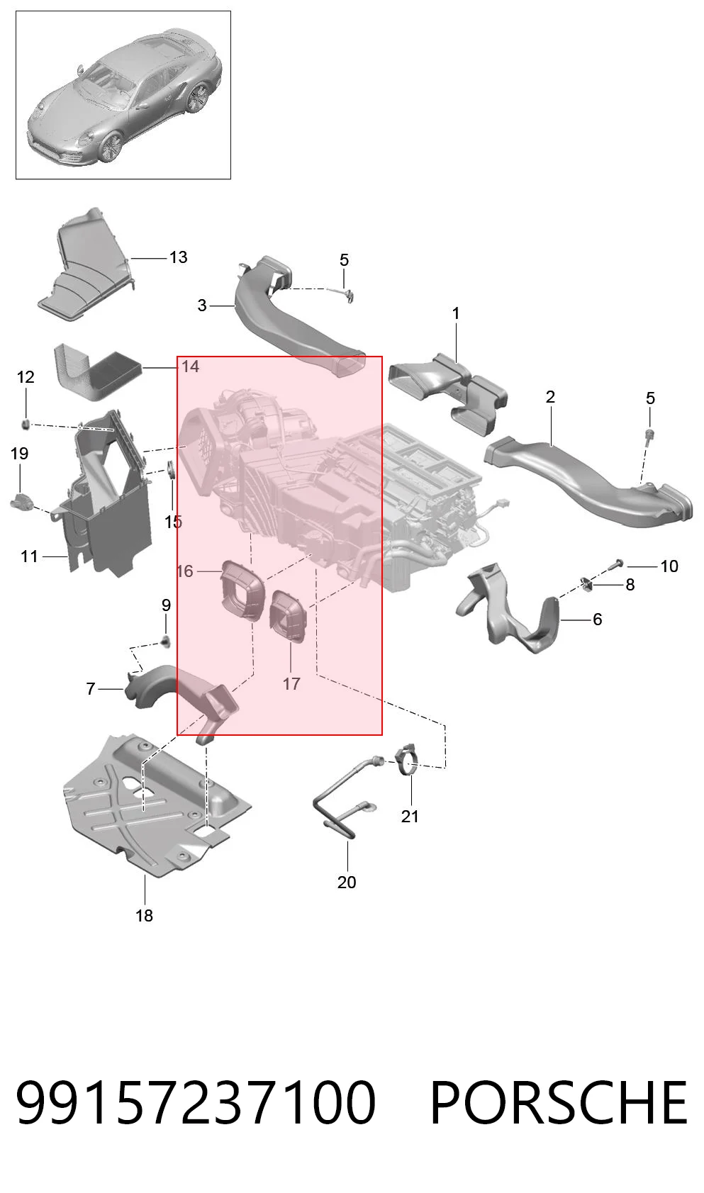 99157237100 Porsche Filtro antipolen