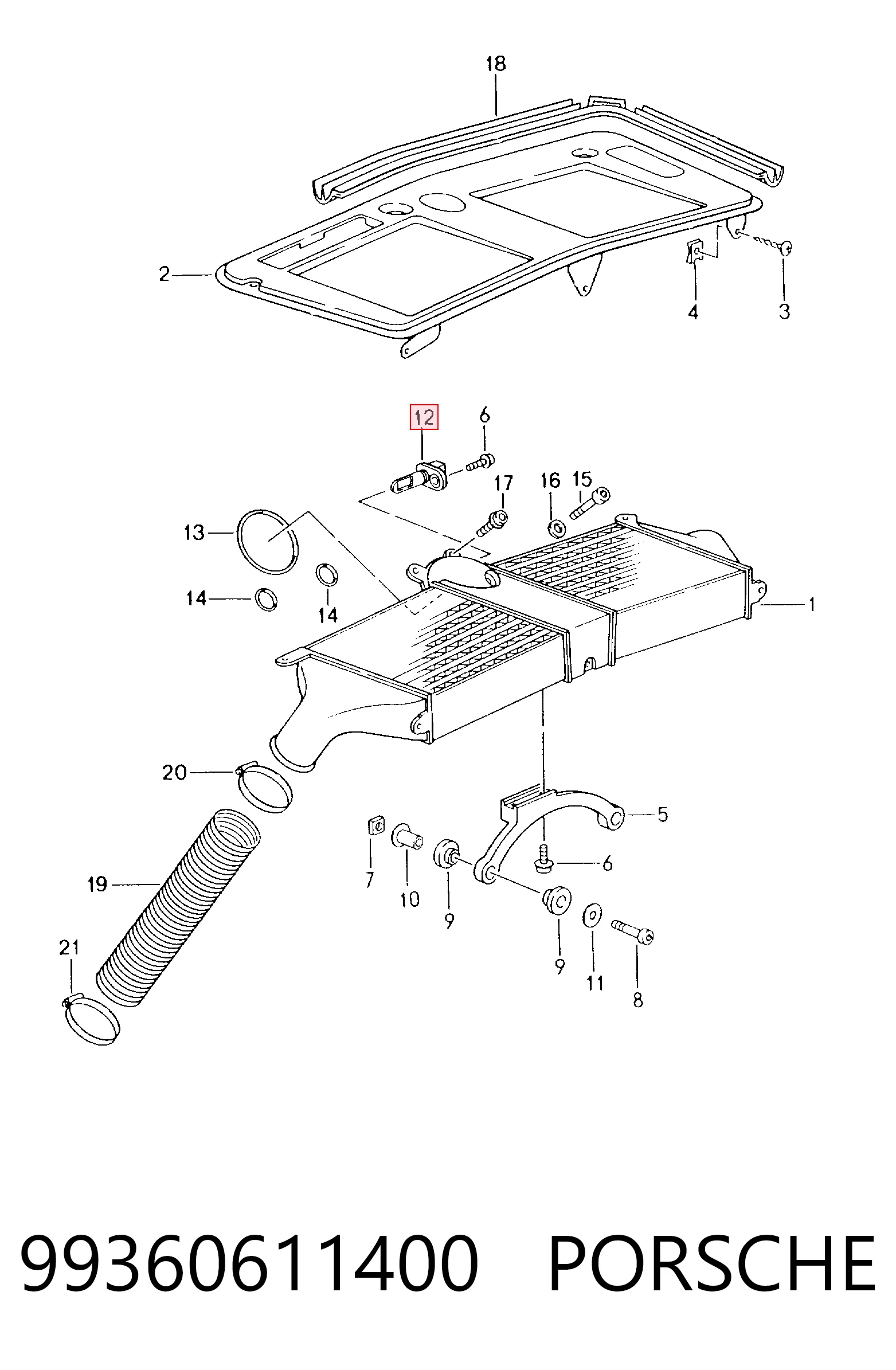Sensor de temperatura del aire de admisión para Audi A3 8L1