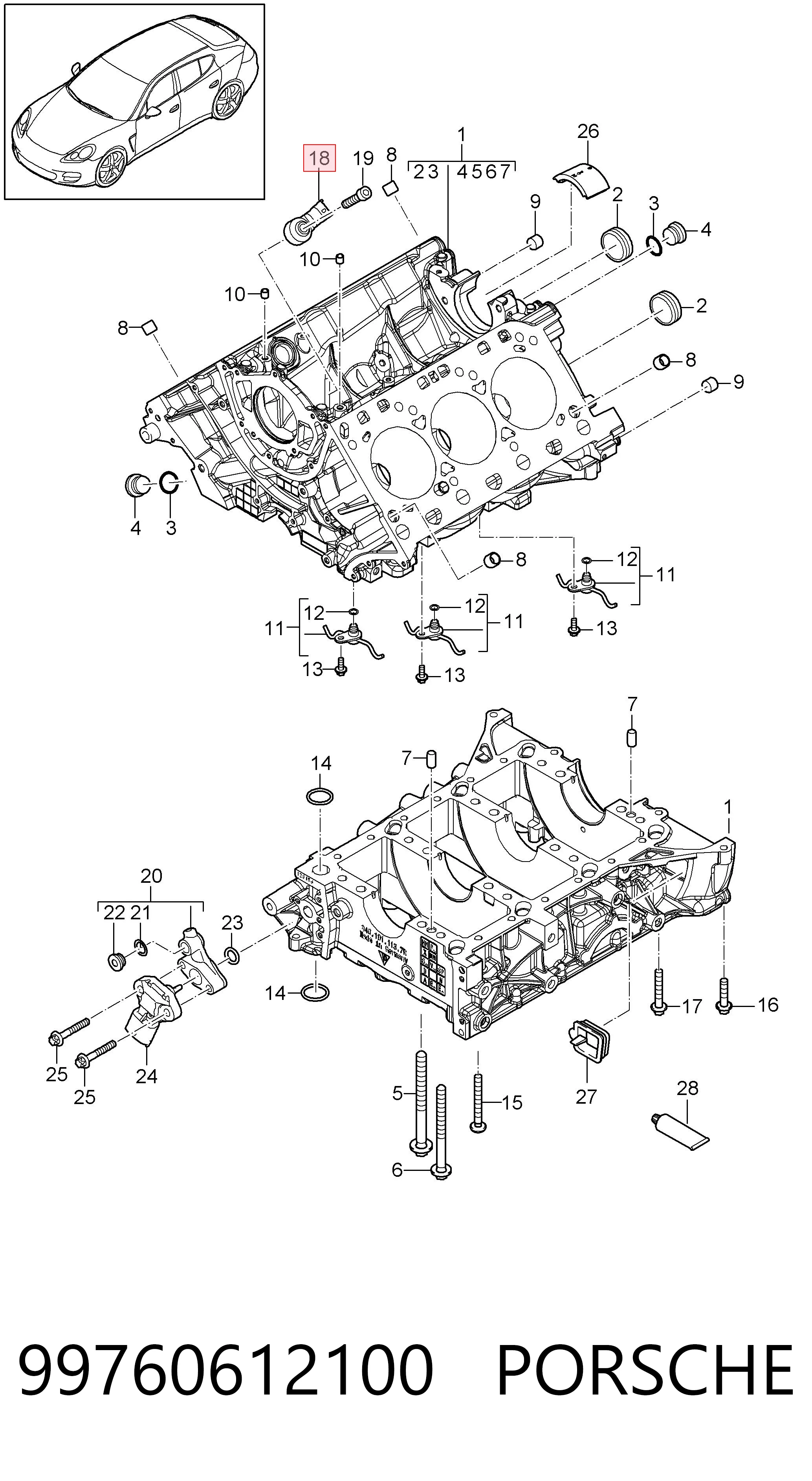 Sensor de picado para Porsche 911  (997)