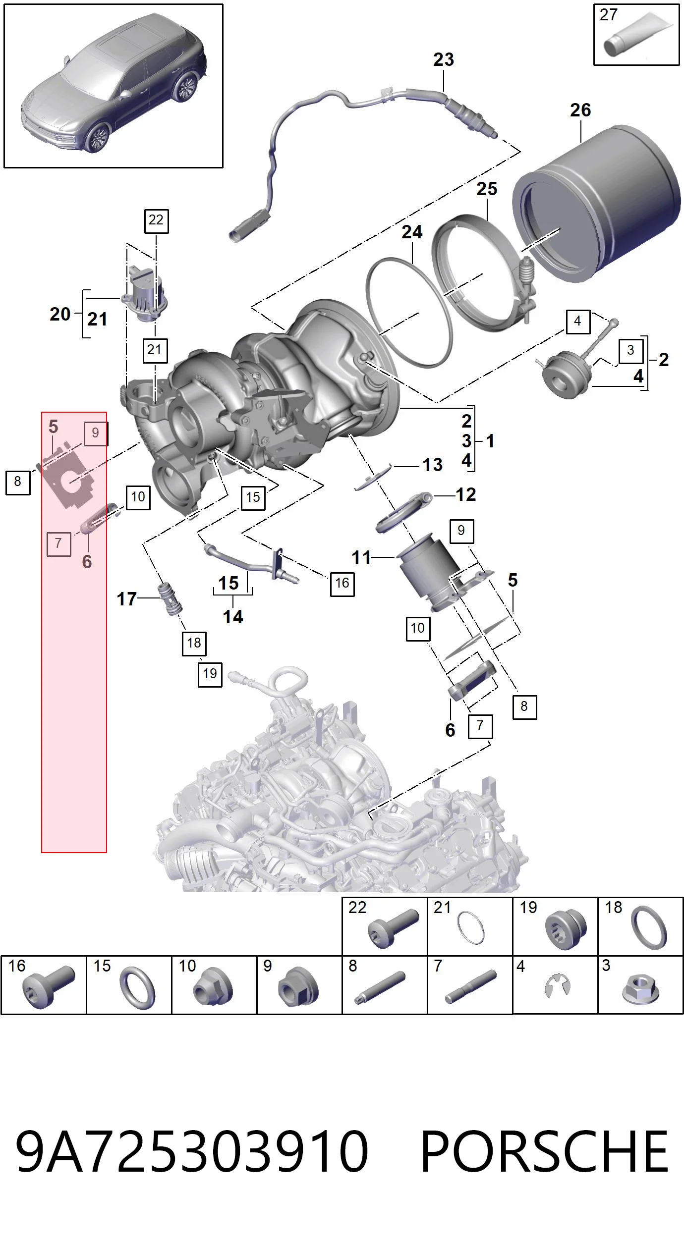 Junta de colector de escape Audi A7  (4KA)