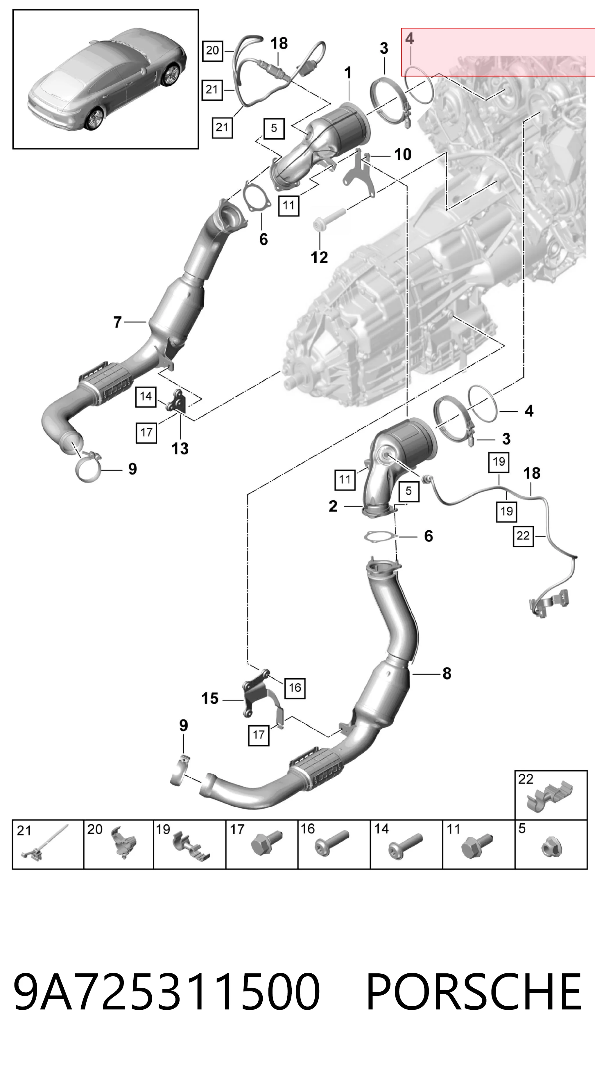 9A725311500 Porsche