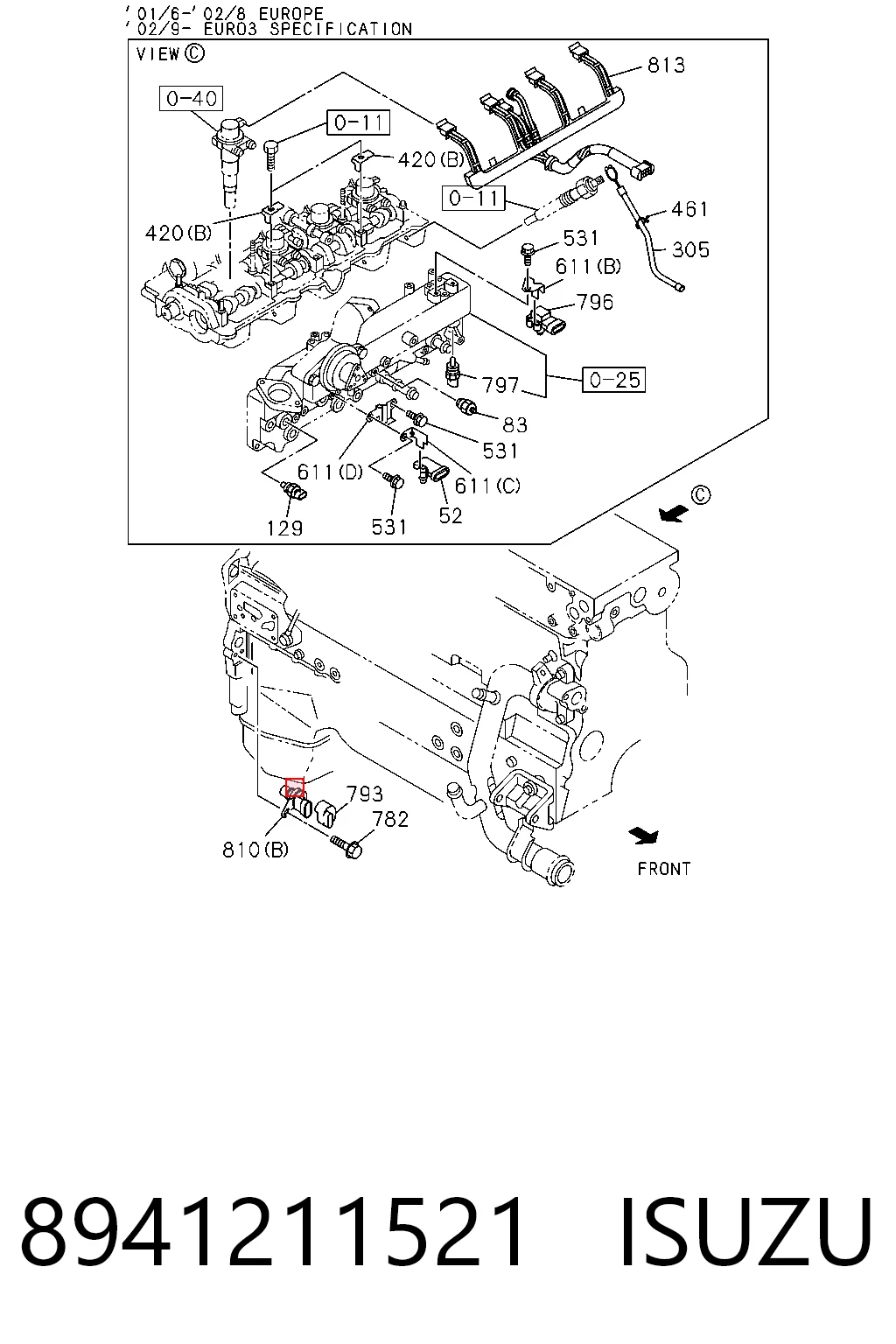 8941211521 Isuzu Sensor temperatura refrigerante