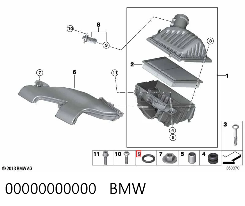 00000000000 BMW Bloque de cilindros del motor