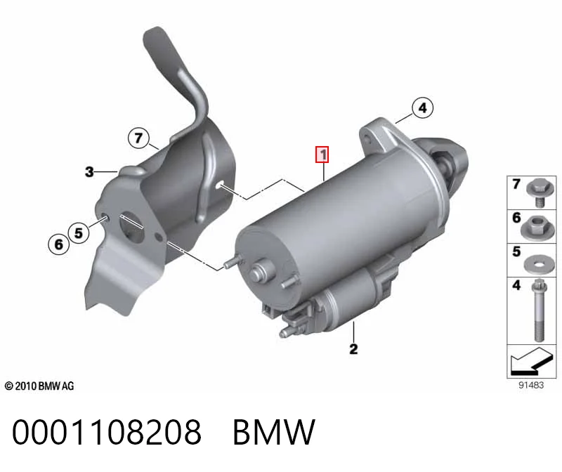 0001108208 BMW Arranque motores