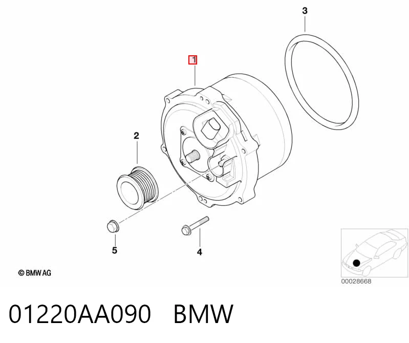 01220AA090 BMW Alternador de coche