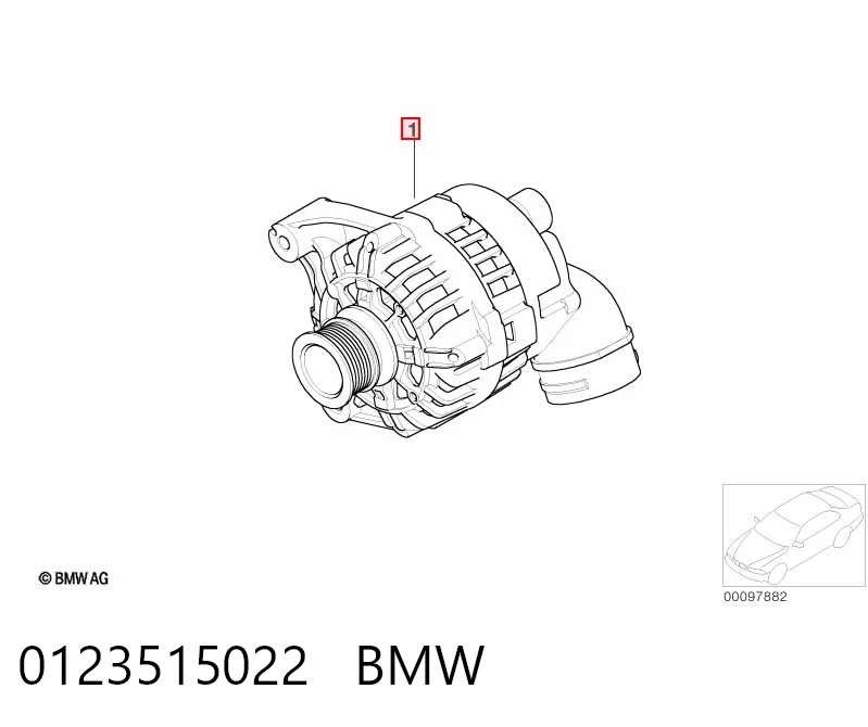 0123515022 BMW Alternador de coche