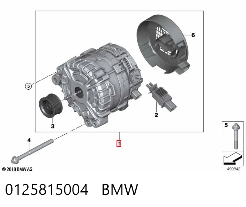 0125815004 BMW Alternador de coche