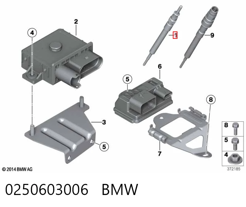 0250603006 BMW Bujías de calentamiento