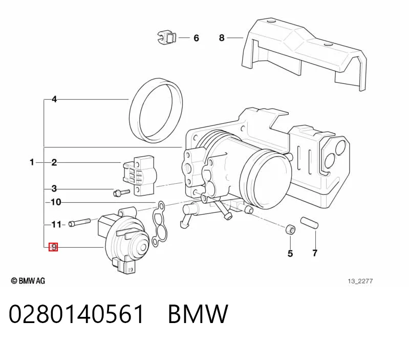 0280140561 BMW Regulador de ralentí