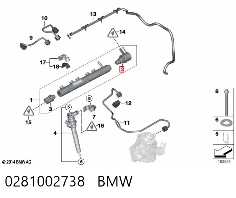 0281002738 BMW Válvula reguladora de presión