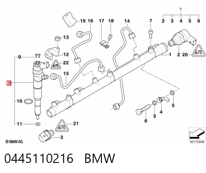 0445110216 BMW Inyector de combustible